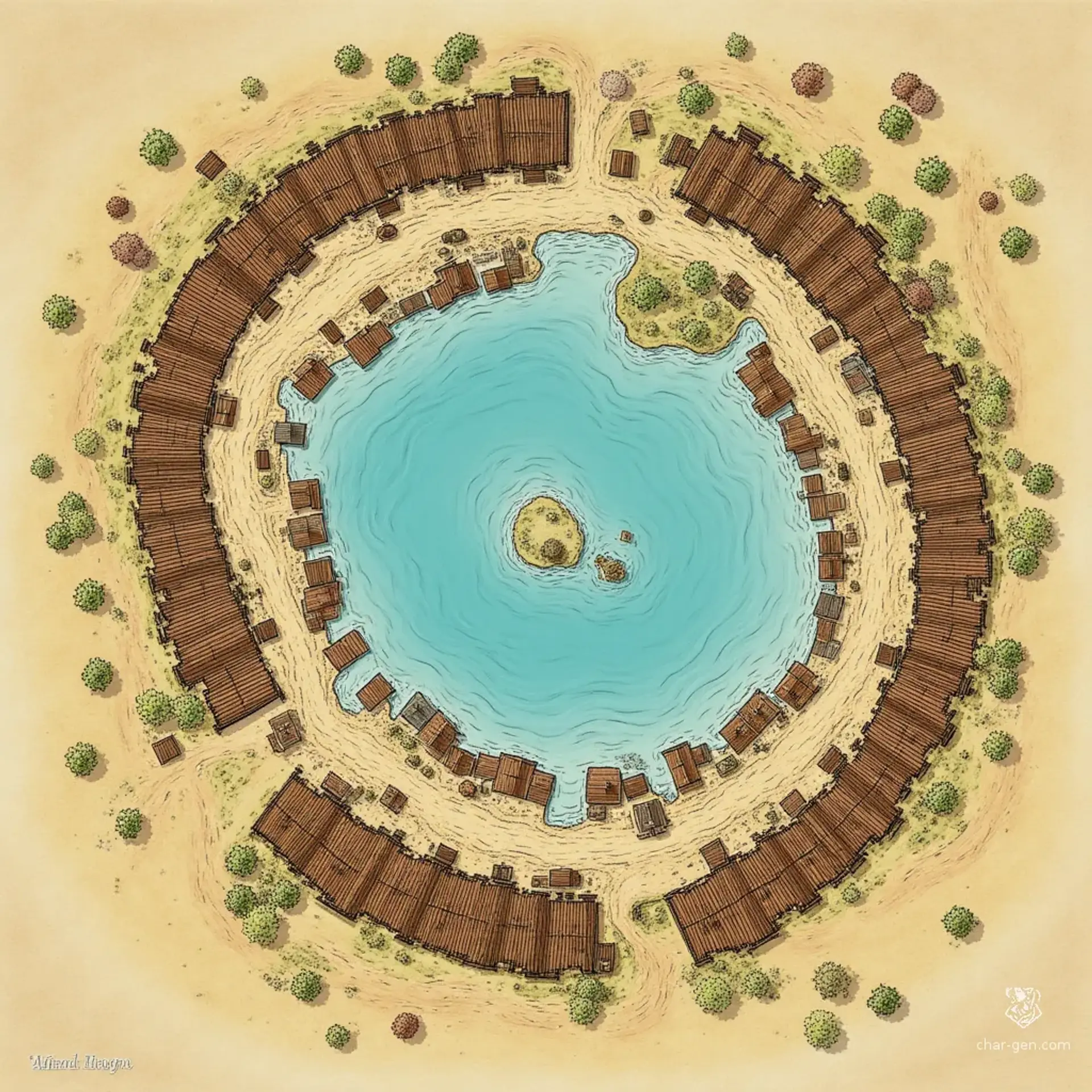 Thistlebourn - AI-generated fantasy Settlement