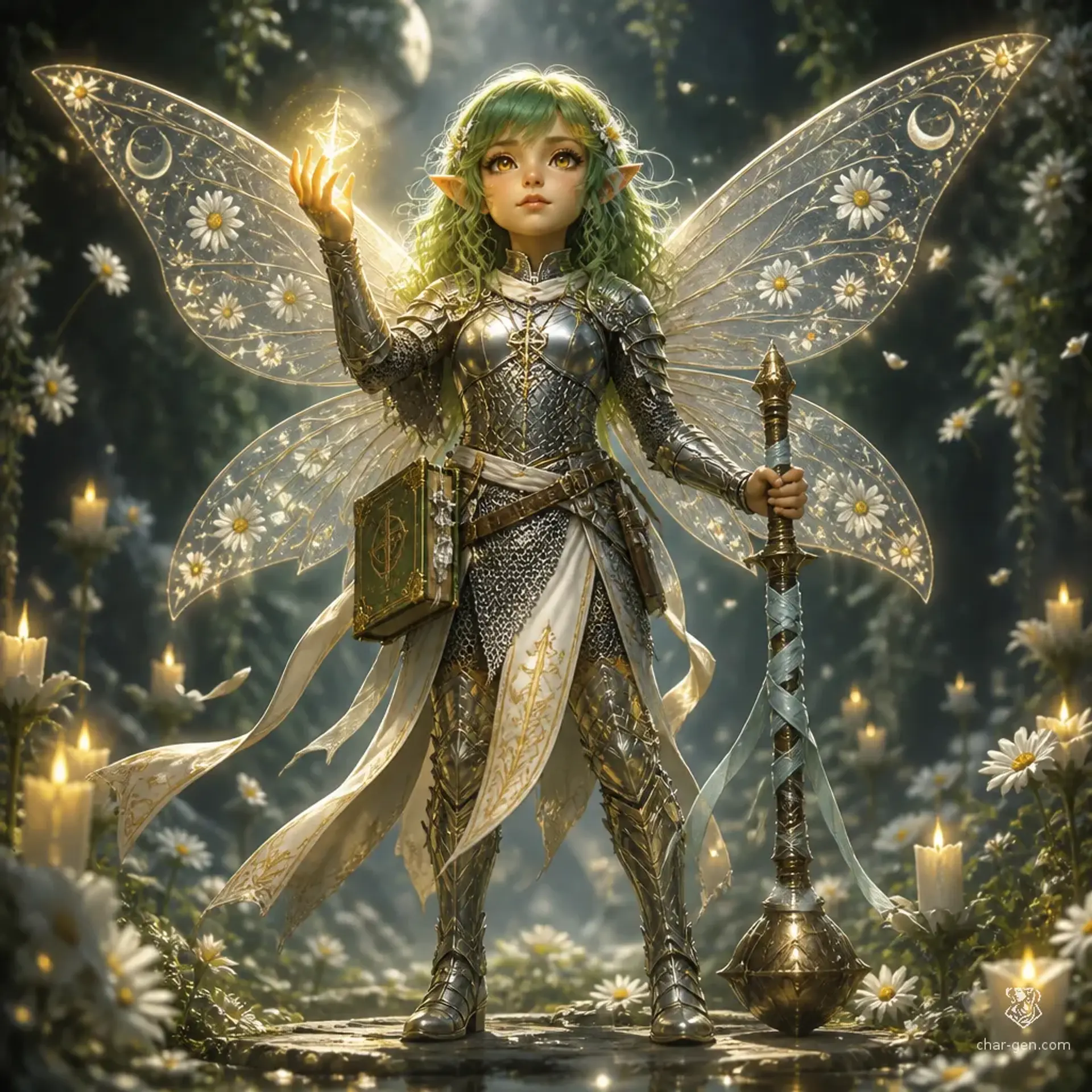 Liora Dewchime - AI-generated fantasy Character