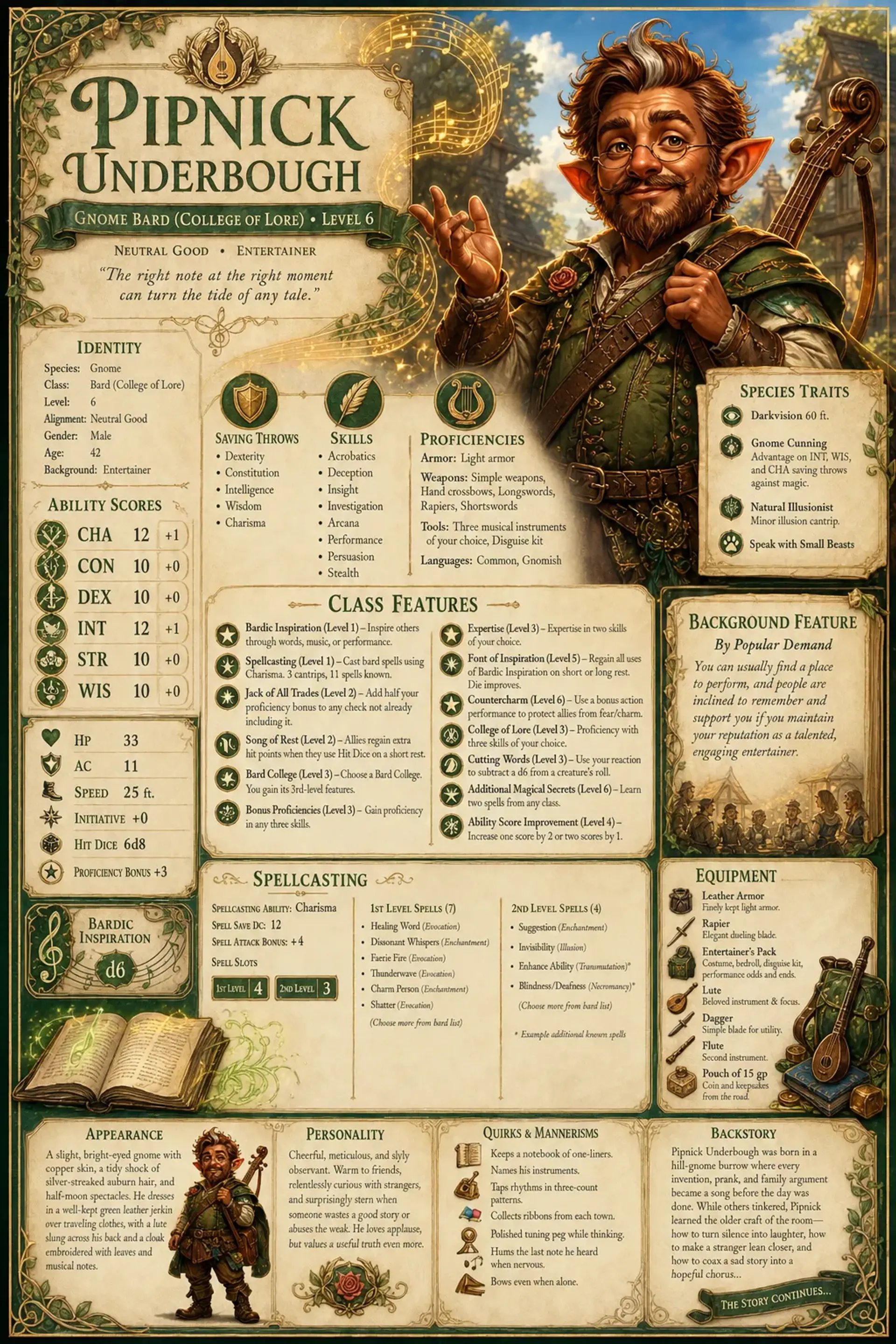 Character Sheet