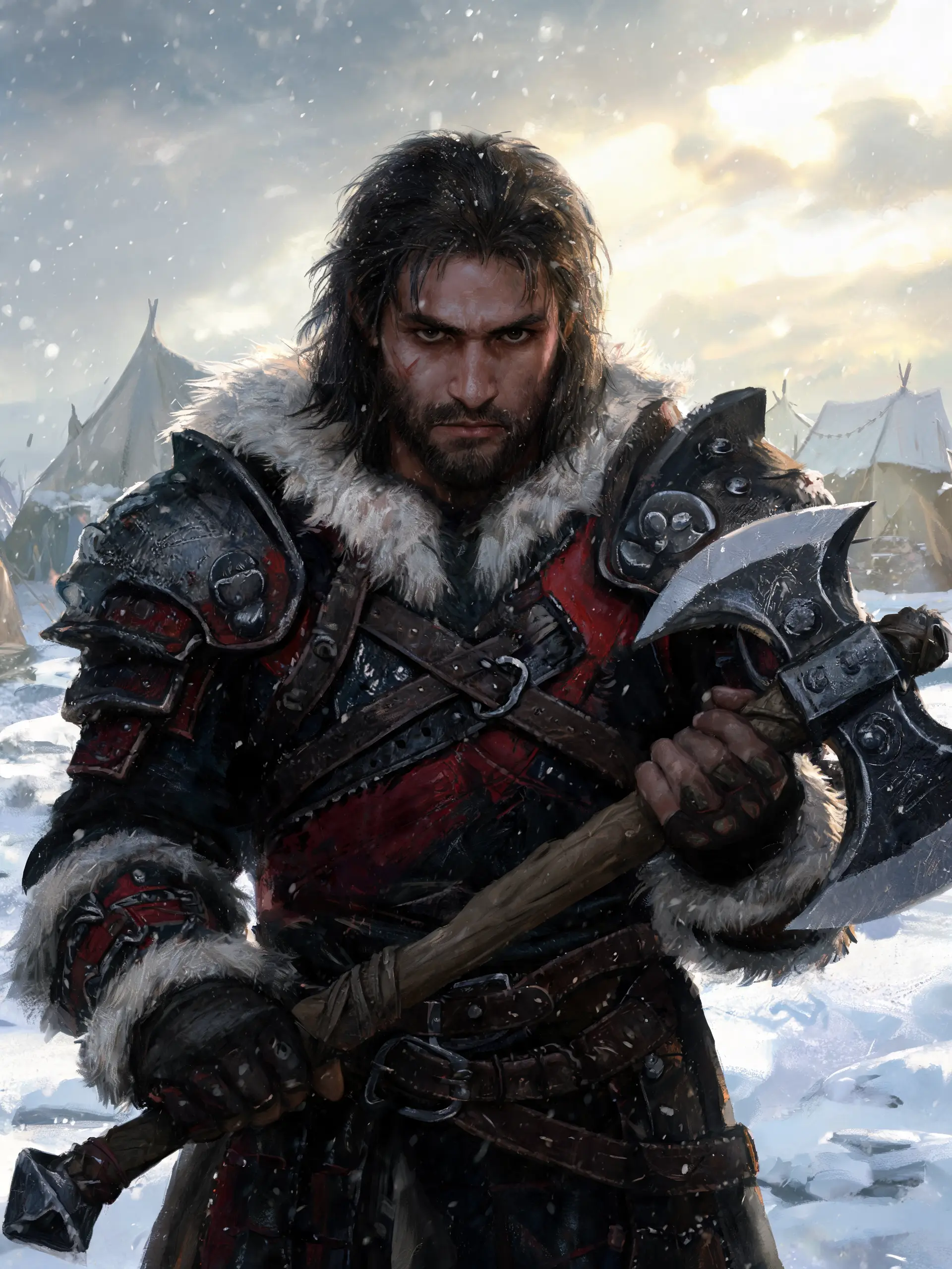 The Crimson Axeman | Character Fantasy Art | CharGen