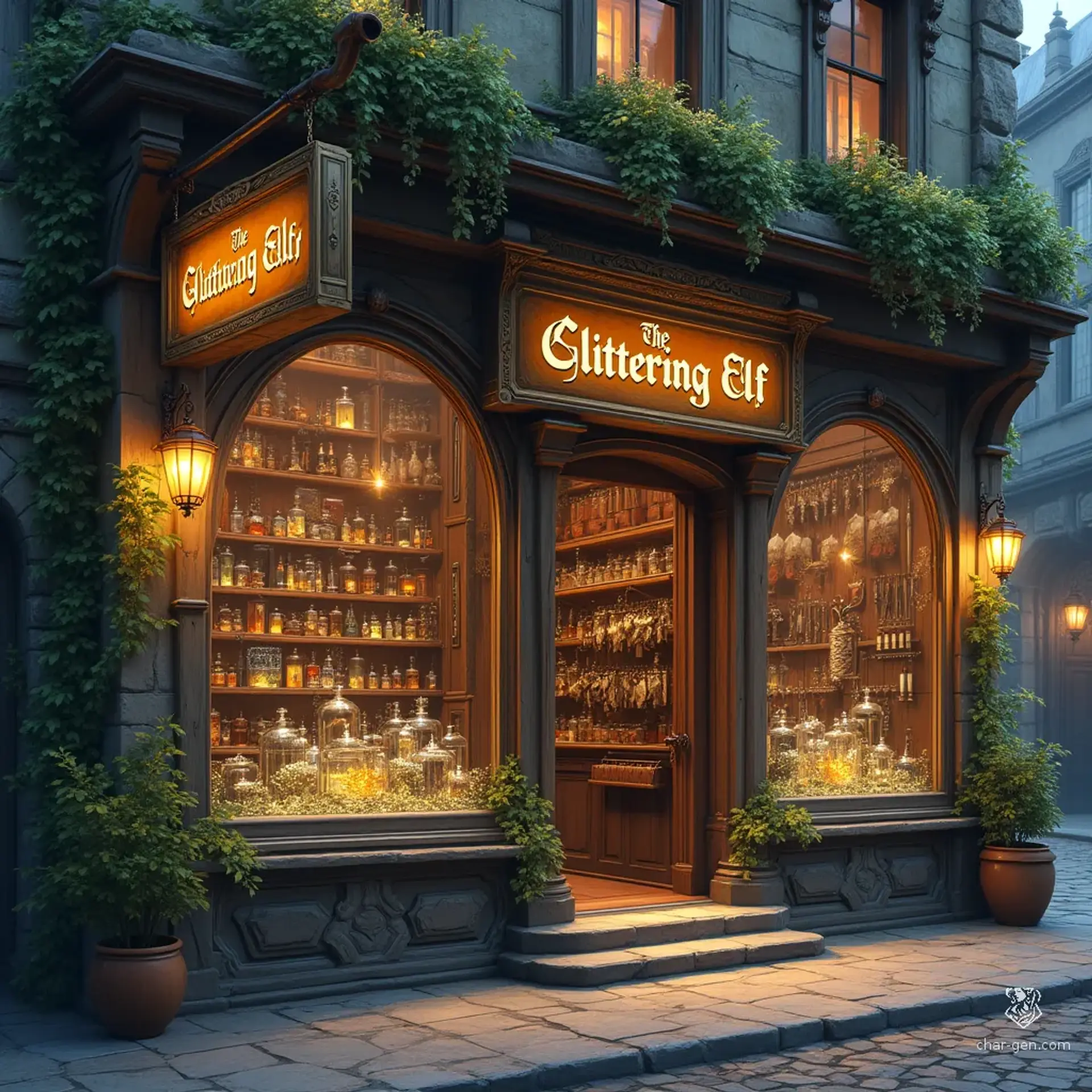 The Glittering Elf - AI-generated fantasy Shop