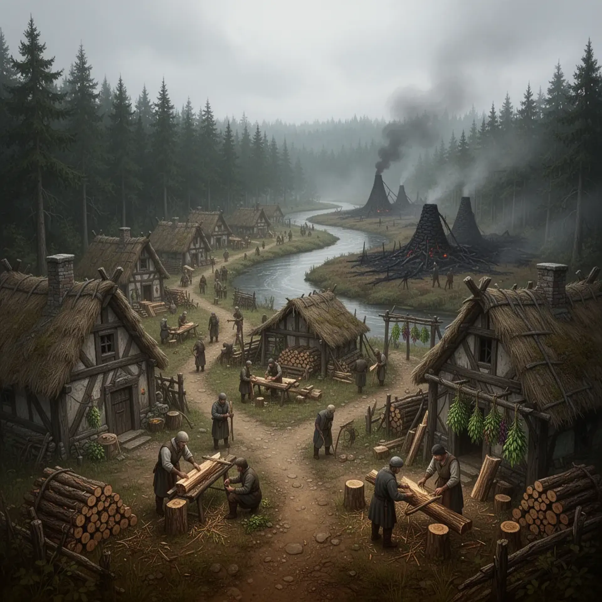 Blackwell Village - AI-generated fantasy Settlement