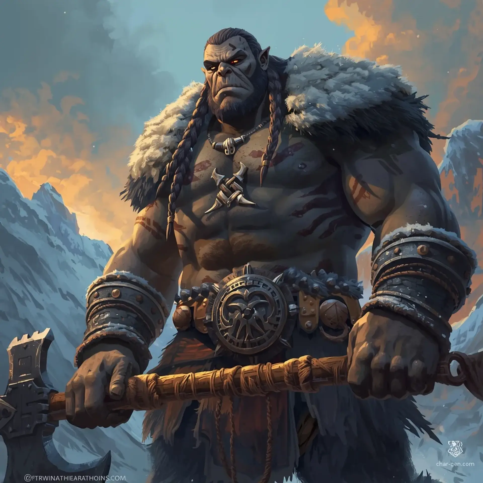 Garakh Storm-Eater - AI-generated fantasy Character