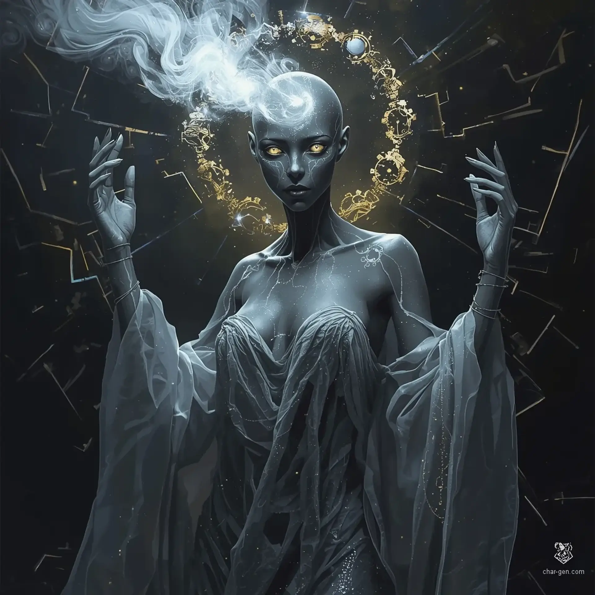 Vaelithra the Unwoven - AI-generated fantasy NPC