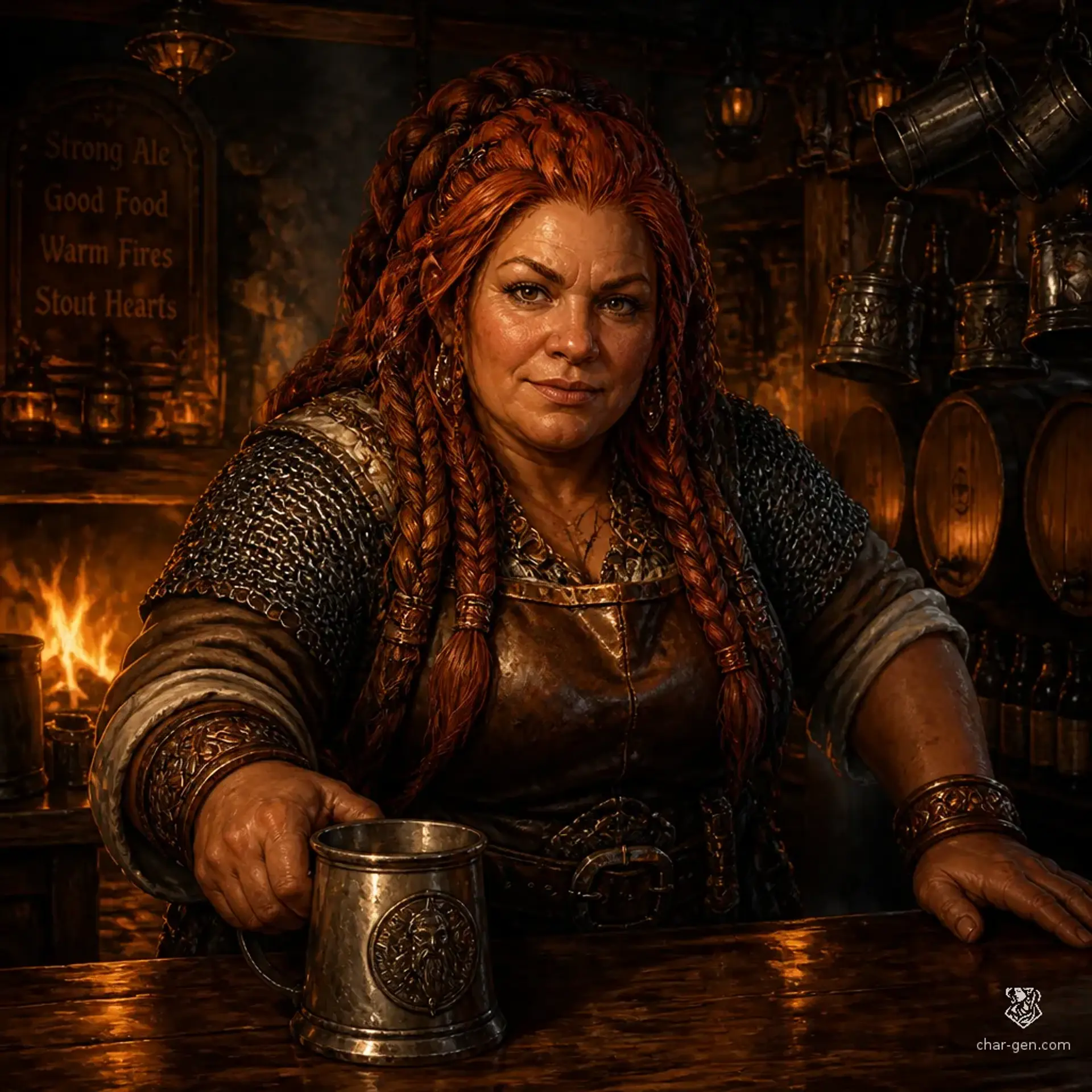 The Hearth and Hammer - AI-generated fantasy Tavern