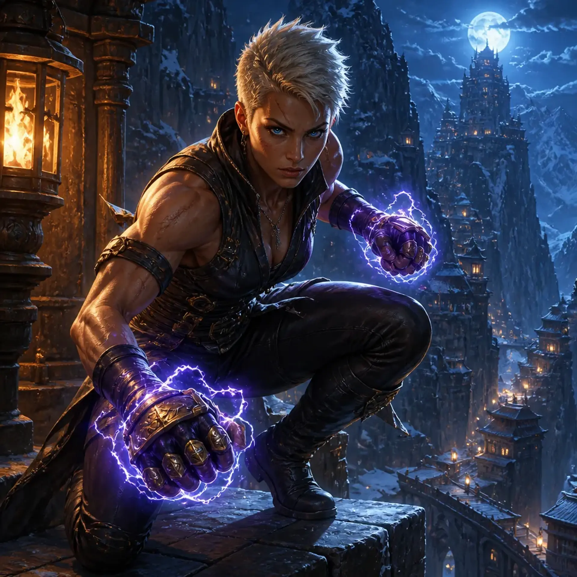 Elara "Hellcat" Vance - AI-generated fantasy Character