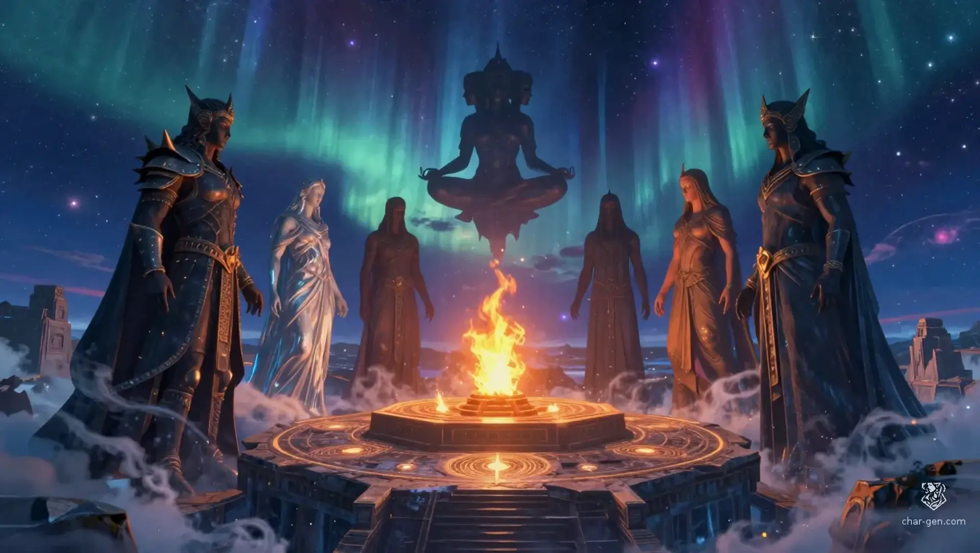 The Astreans - AI-generated fantasy Pantheon