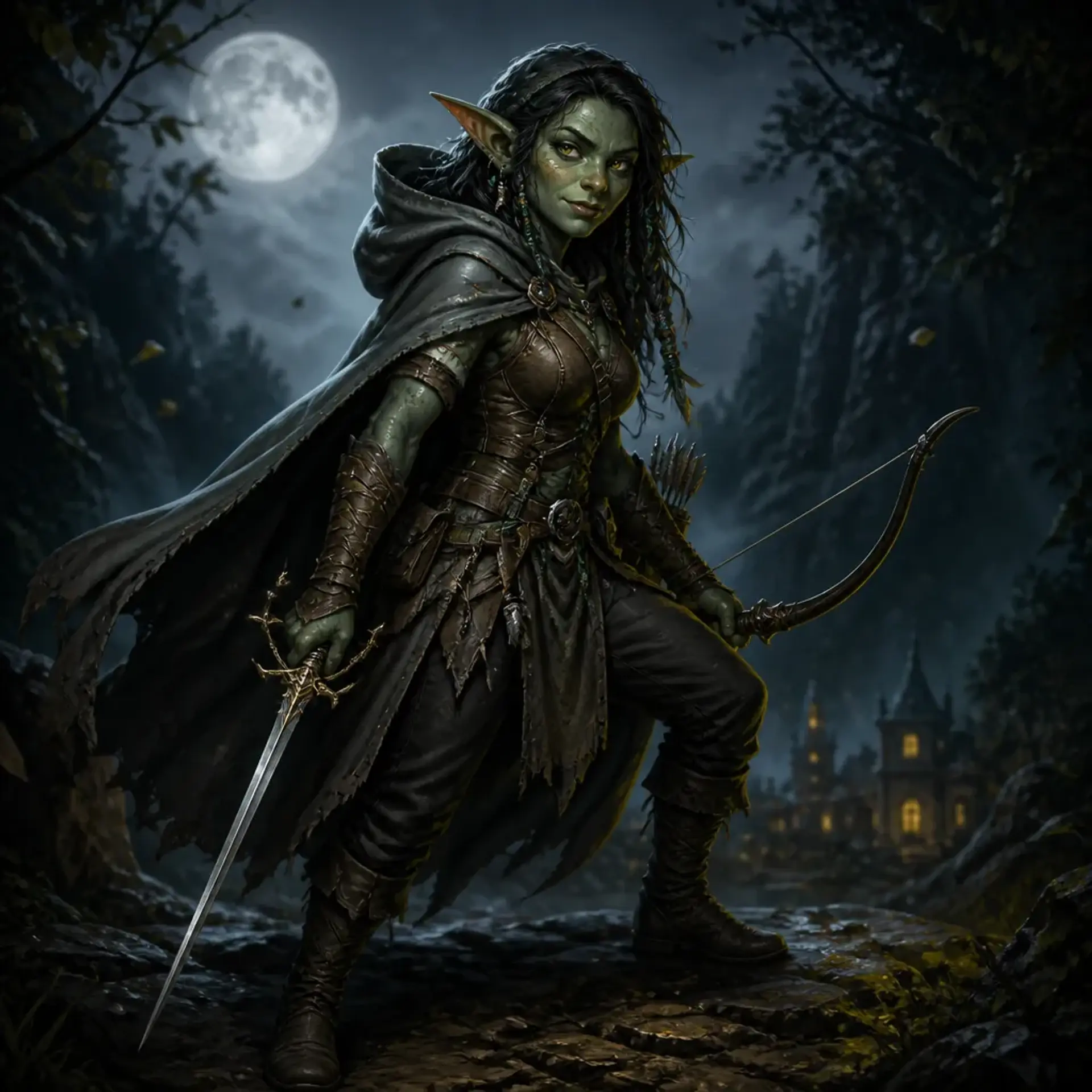 Mizzi Moss-Eye - AI-generated fantasy Character