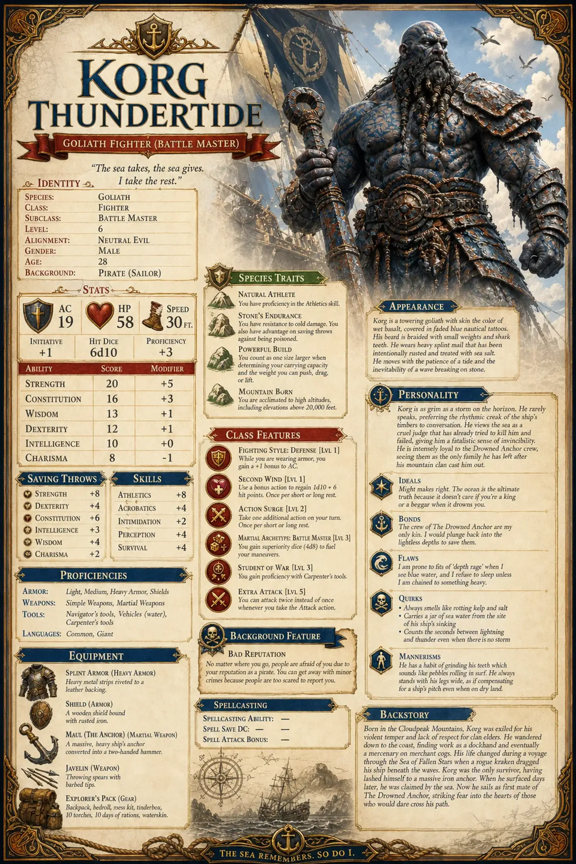 Character Sheet