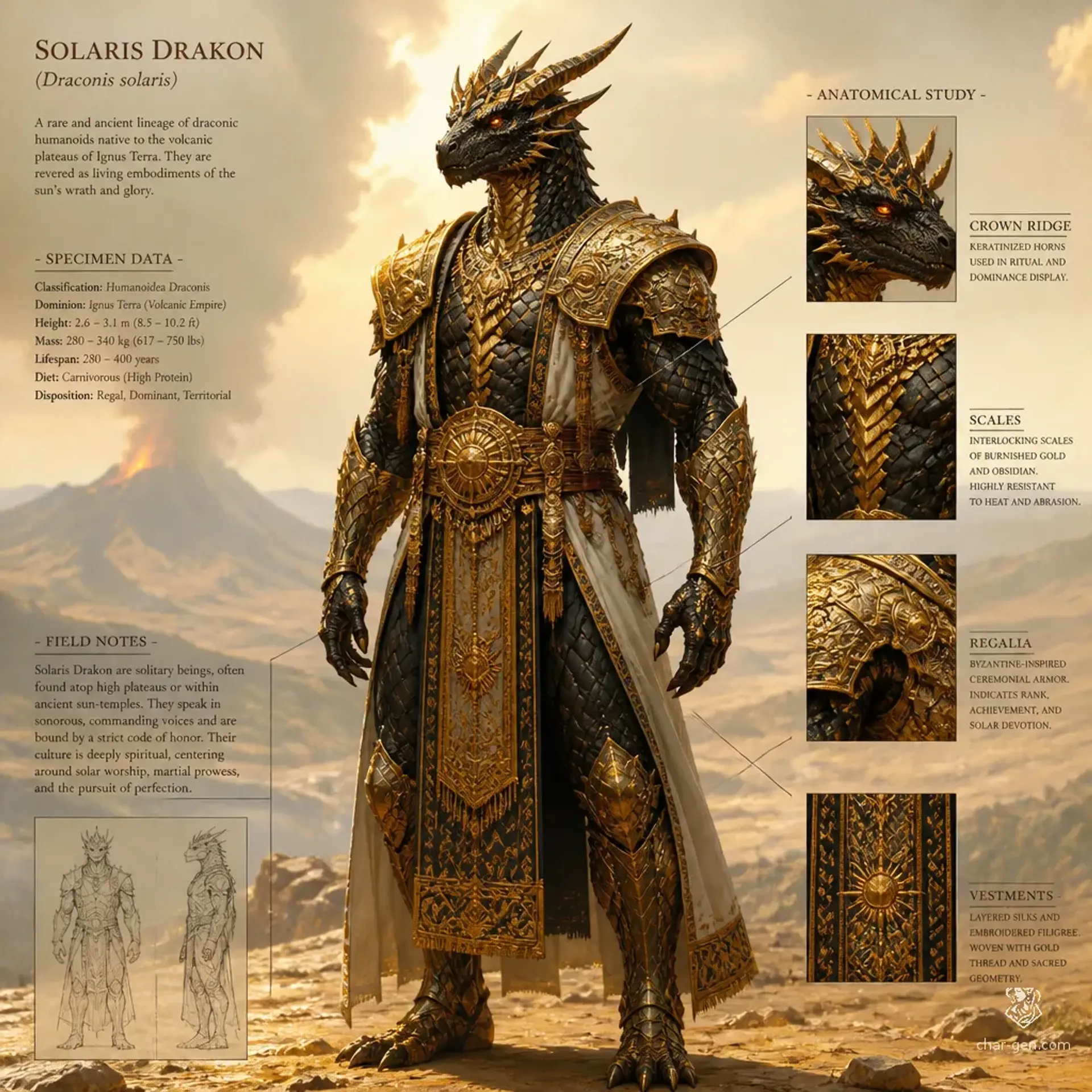 Drakon-Scion - AI-generated fantasy Species