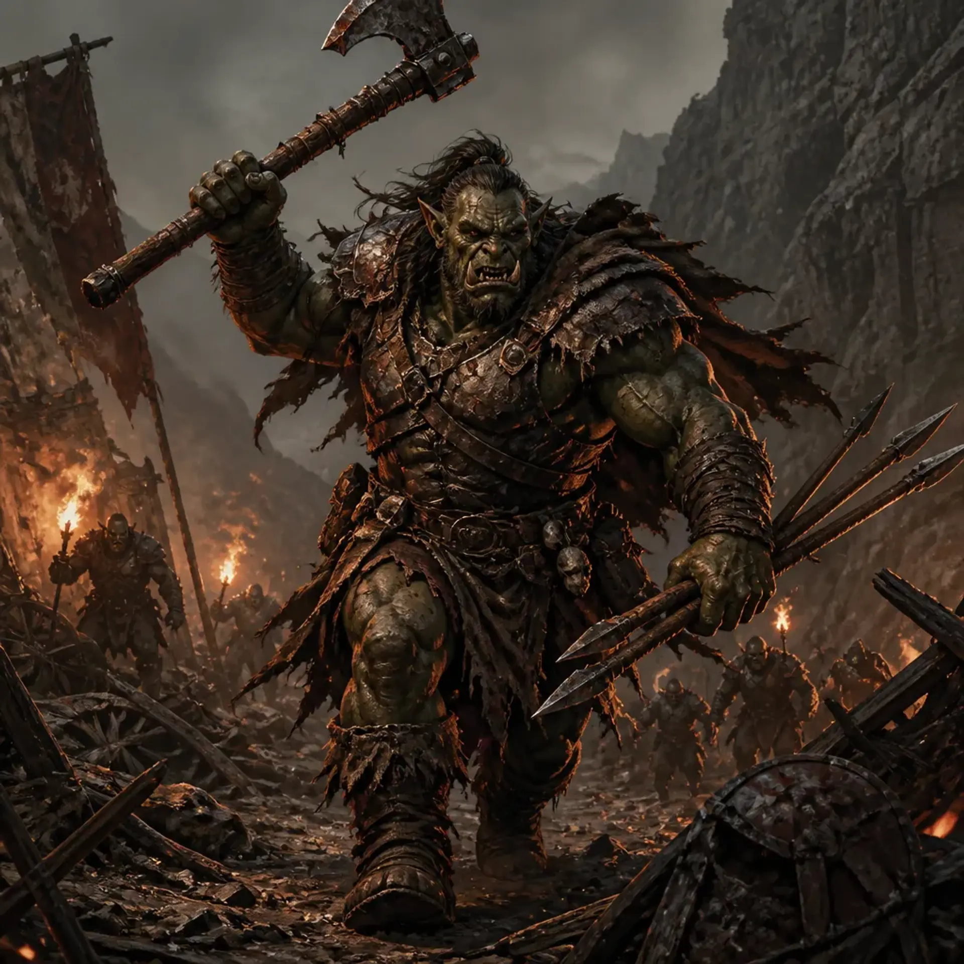 Goroth Orc Raider - AI-generated fantasy Monster