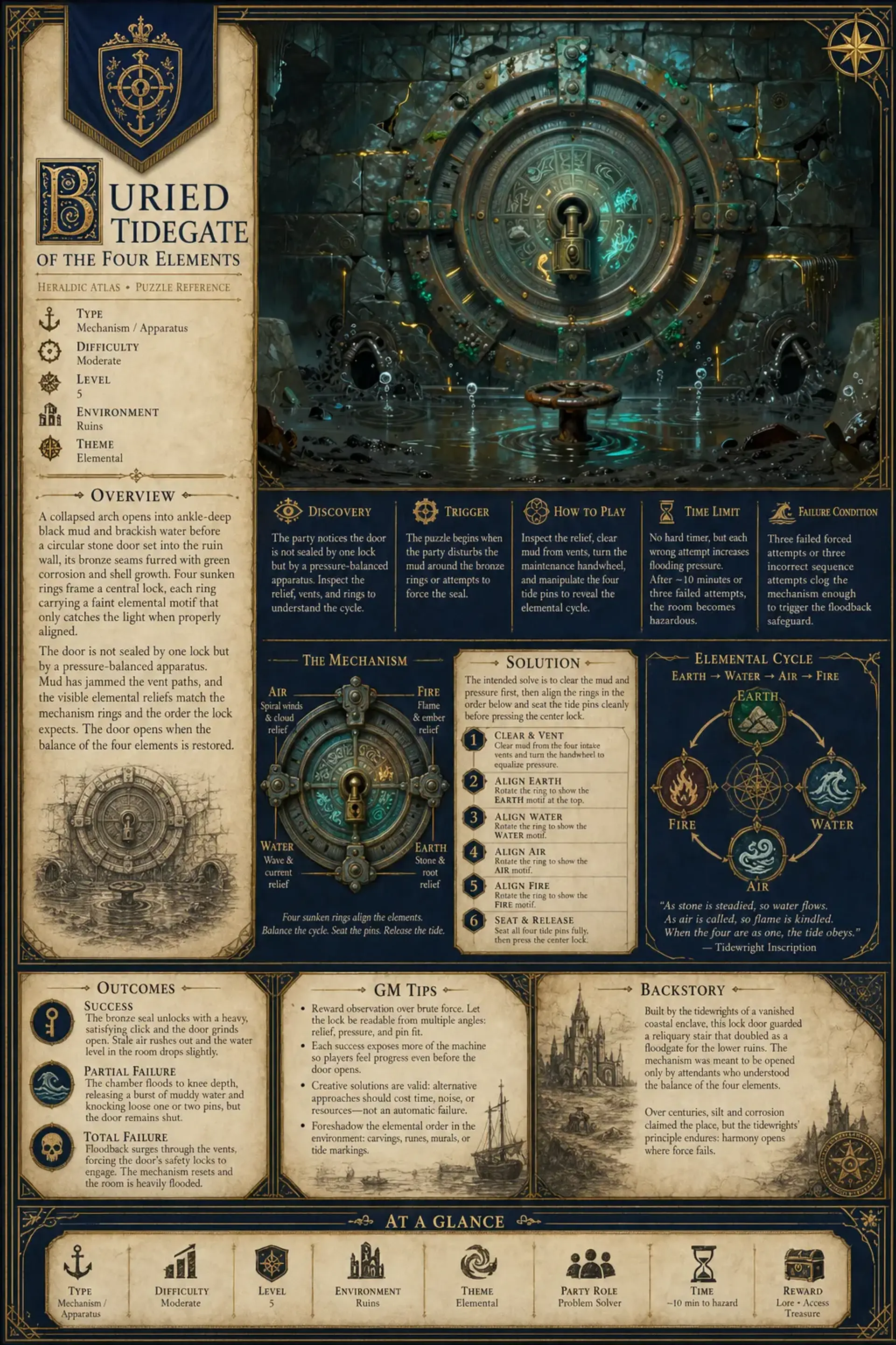 Buried Tidegate of the Four Elements