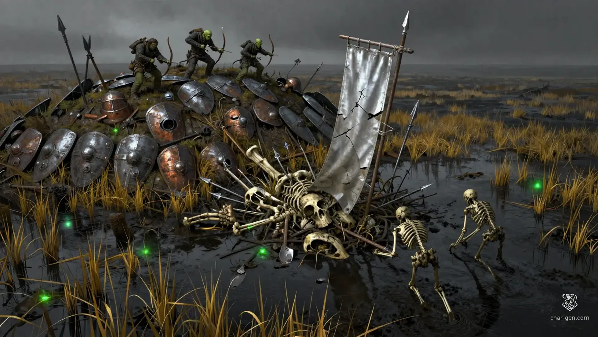 Keep the Elven Dead in the Bog - AI-generated fantasy Encounter