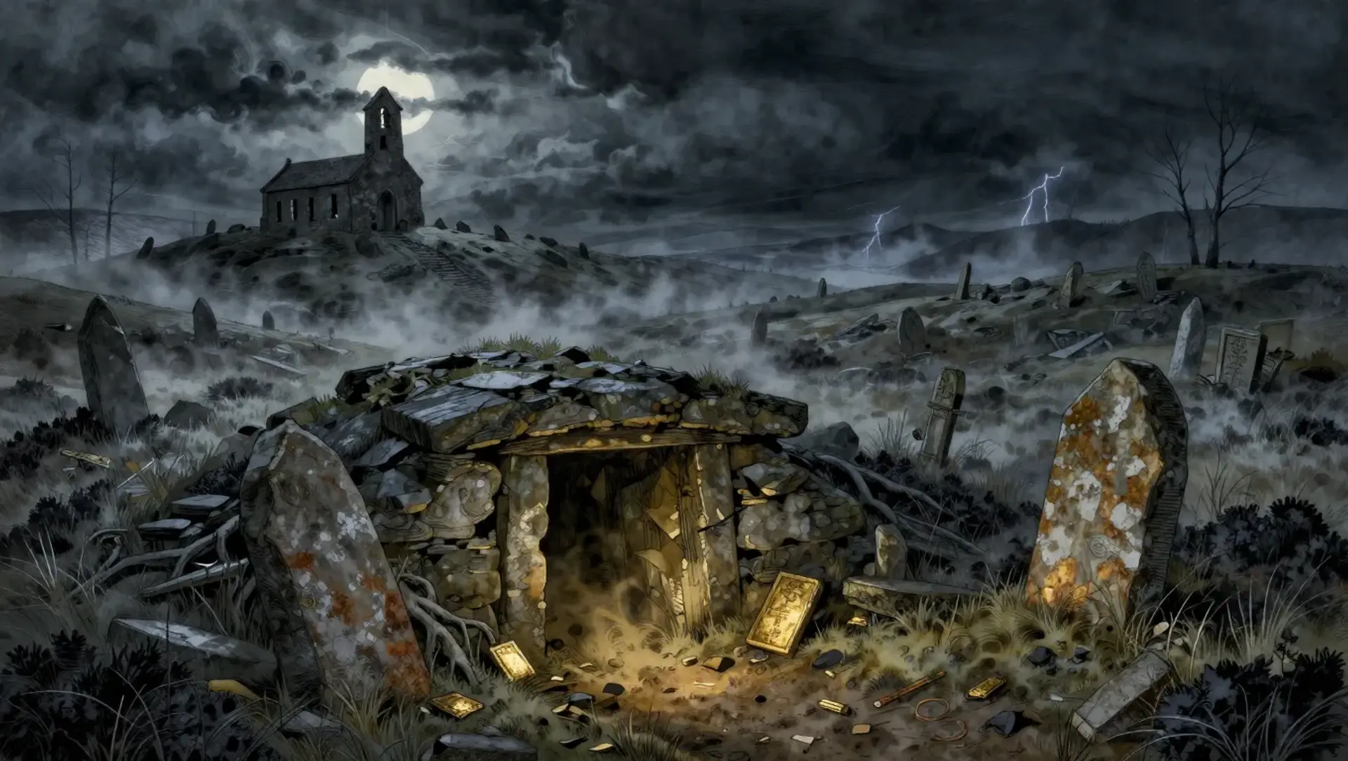 The Bell Beneath the Barrow - AI-generated fantasy Quest