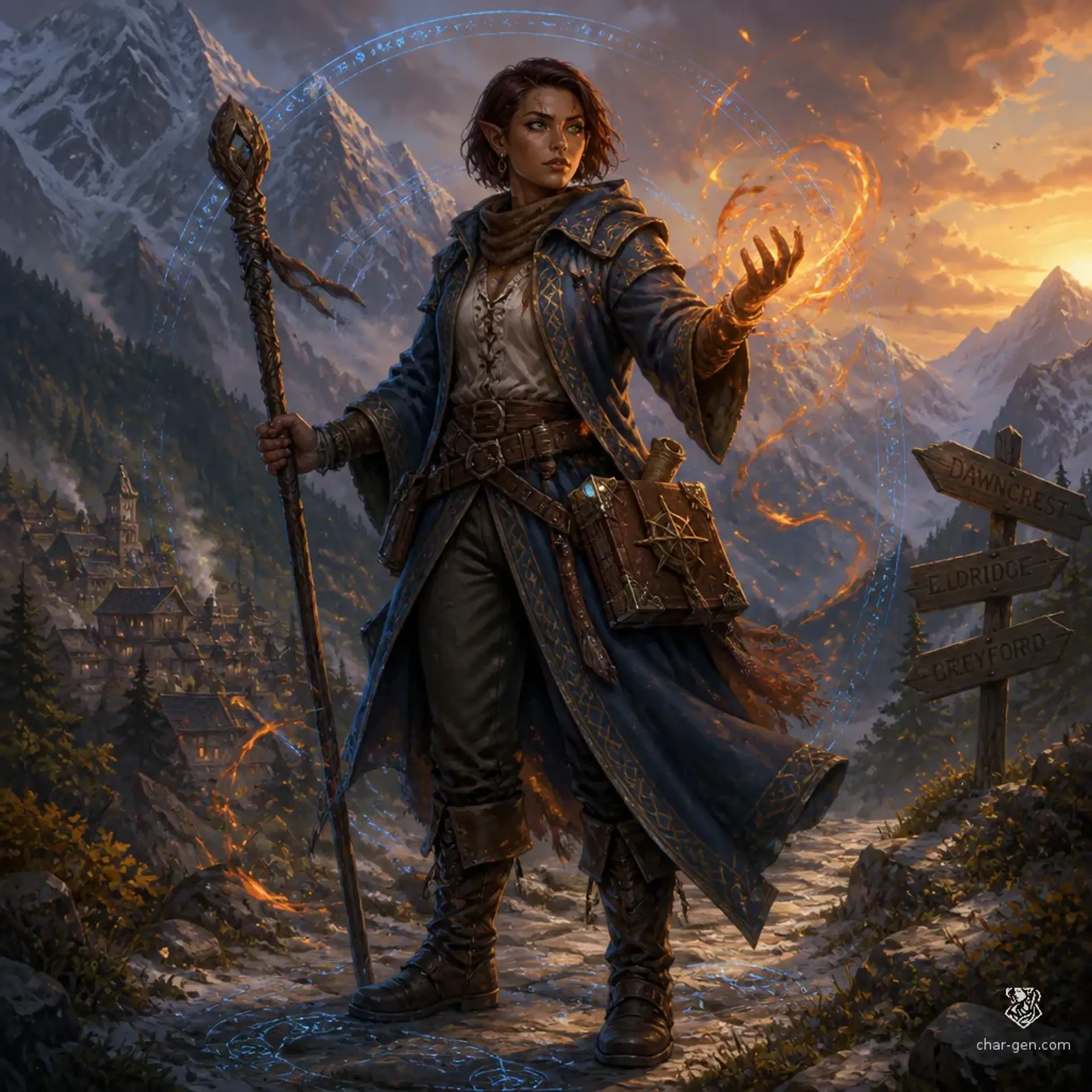 Nadira Qazbek - AI-generated fantasy Character