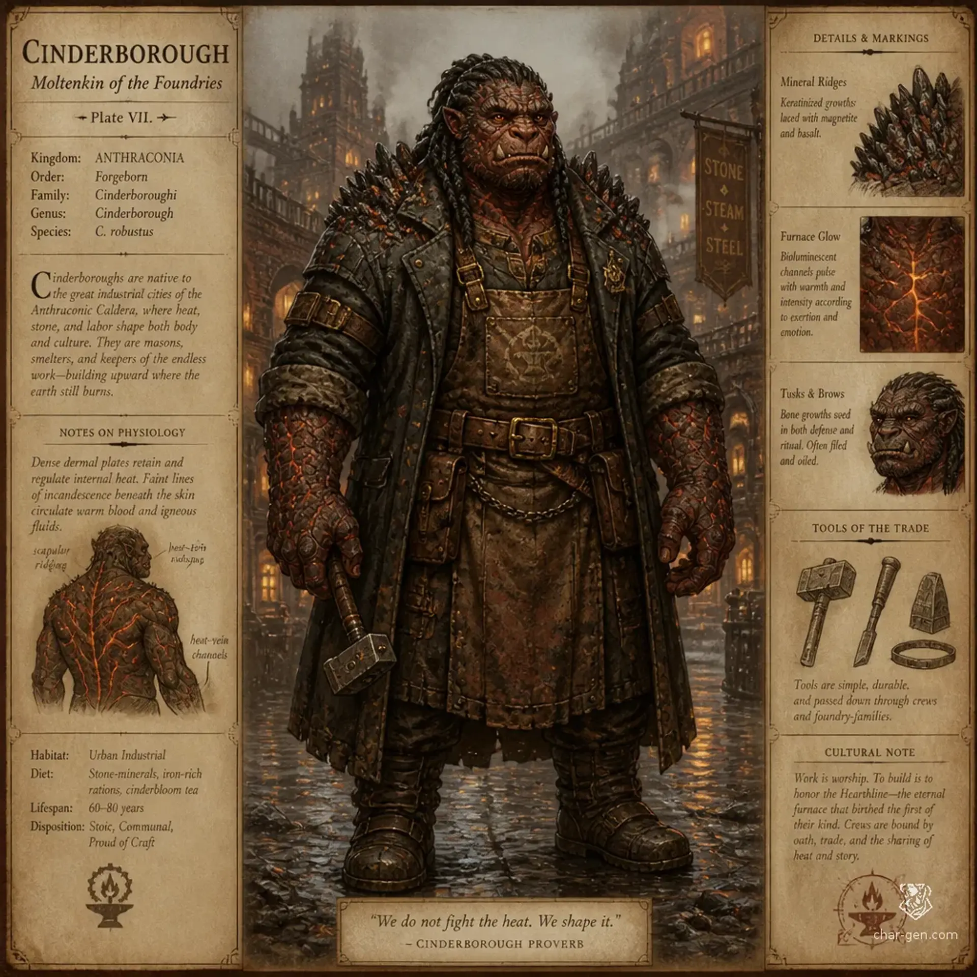 Cinderborough - AI-generated fantasy Species