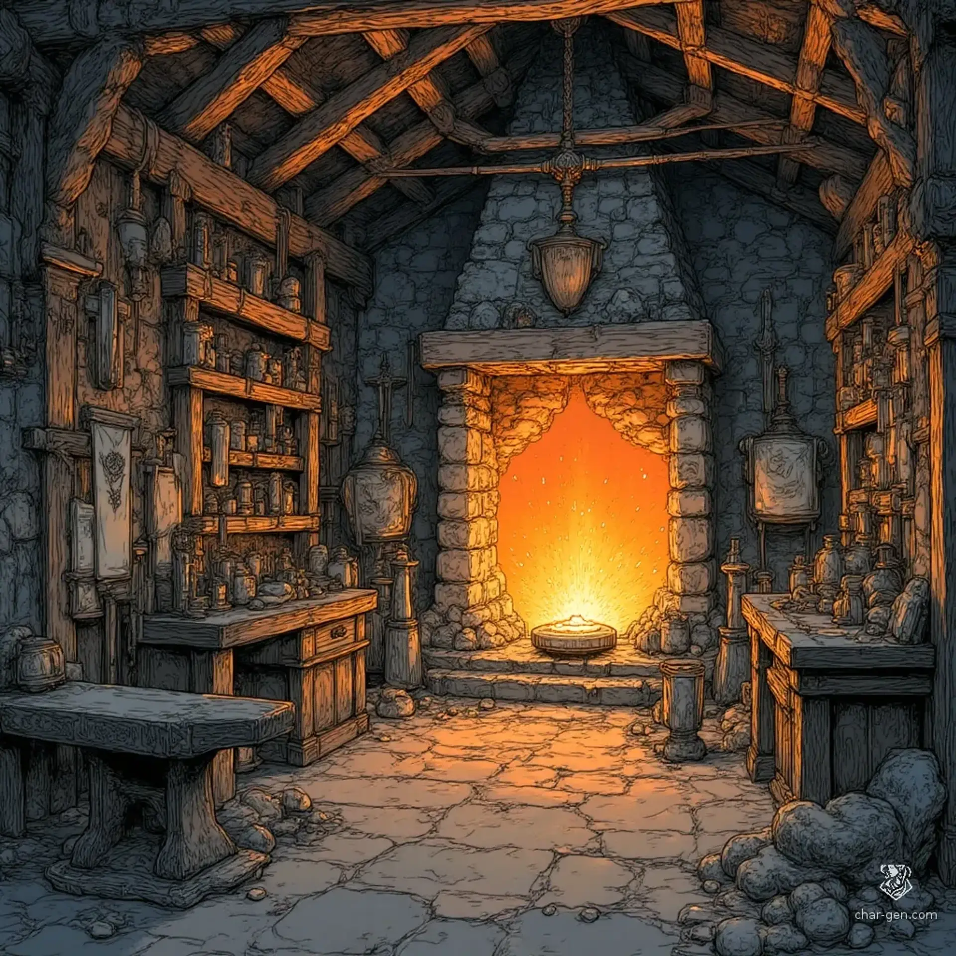 Emberhand Forge & Armory - AI-generated fantasy Shop