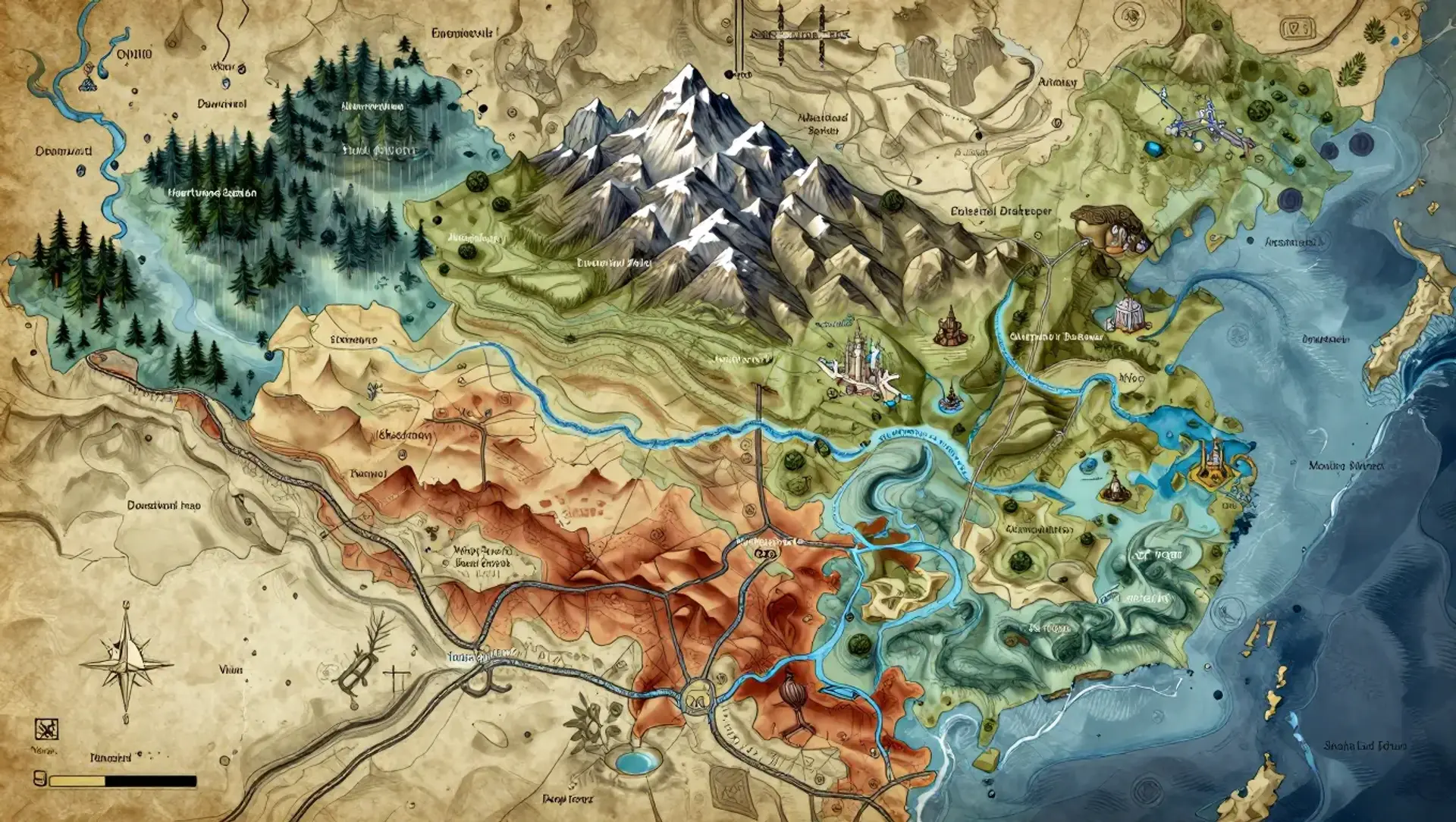 Arcanterra - AI-generated fantasy Region