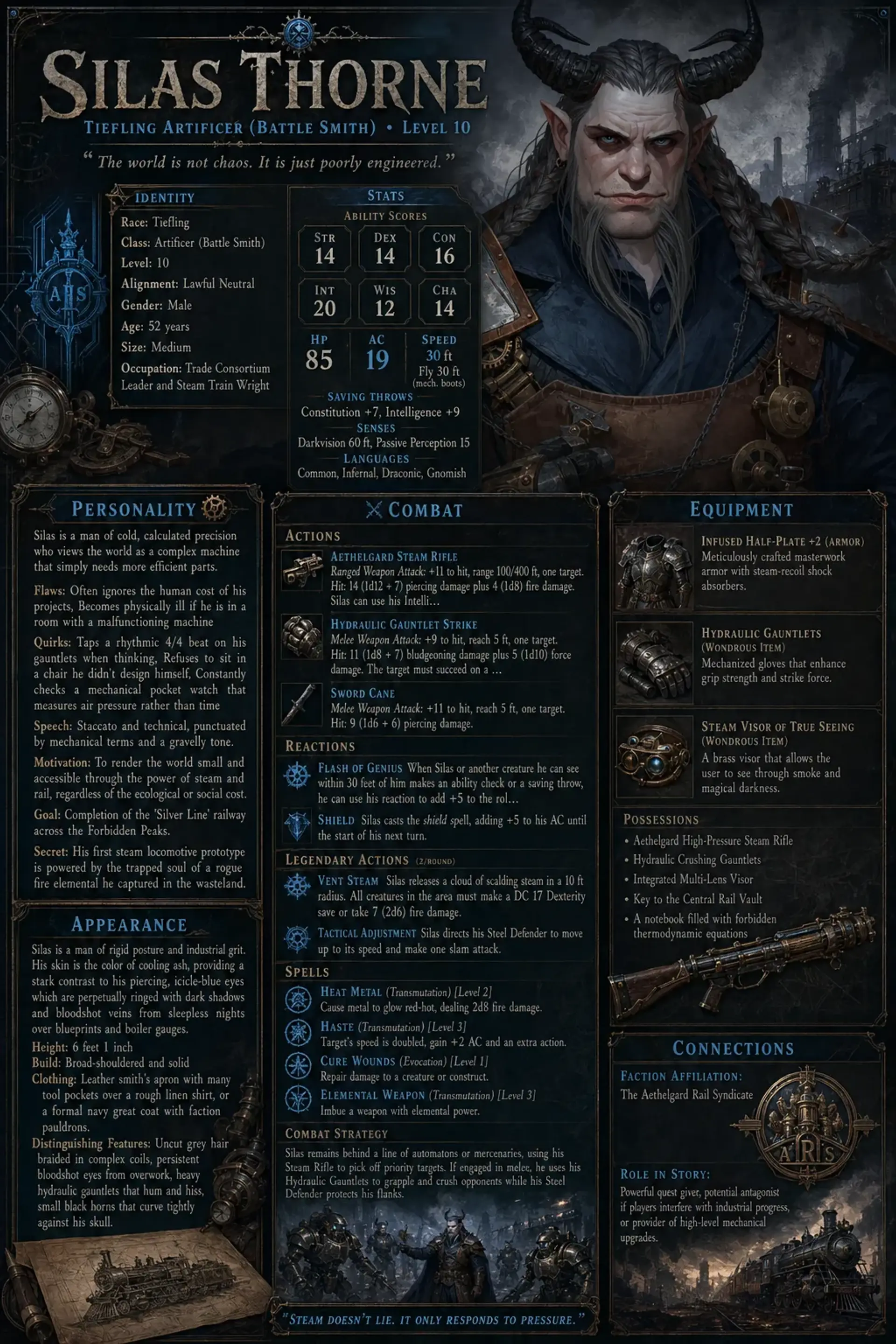 Silas Thorne - AI-generated fantasy NPC
