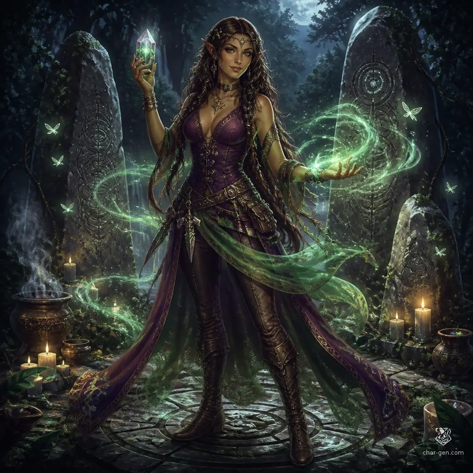 Szelis Varga - AI-generated fantasy Character