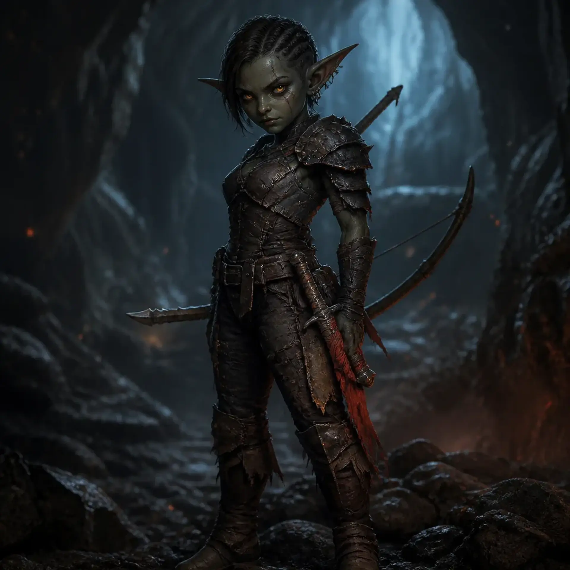 Vitha Blackspike - AI-generated fantasy Character