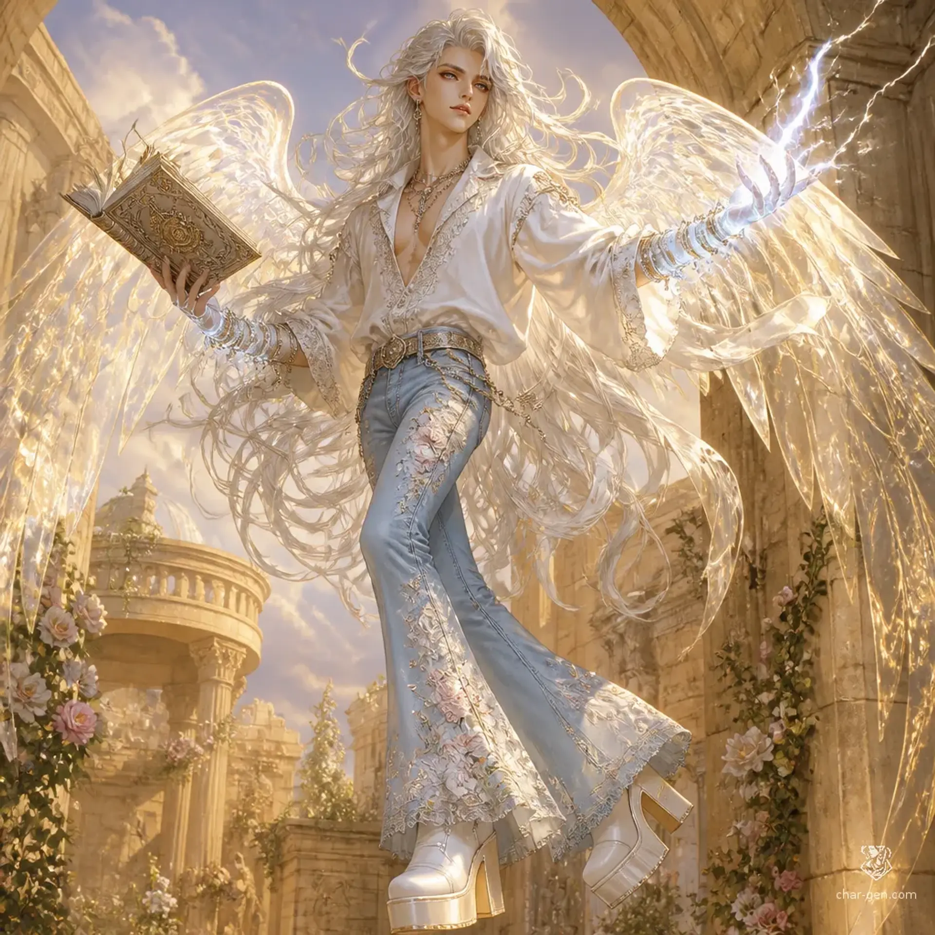 Phillipe "Pegasus" De Winter - AI-generated fantasy Character