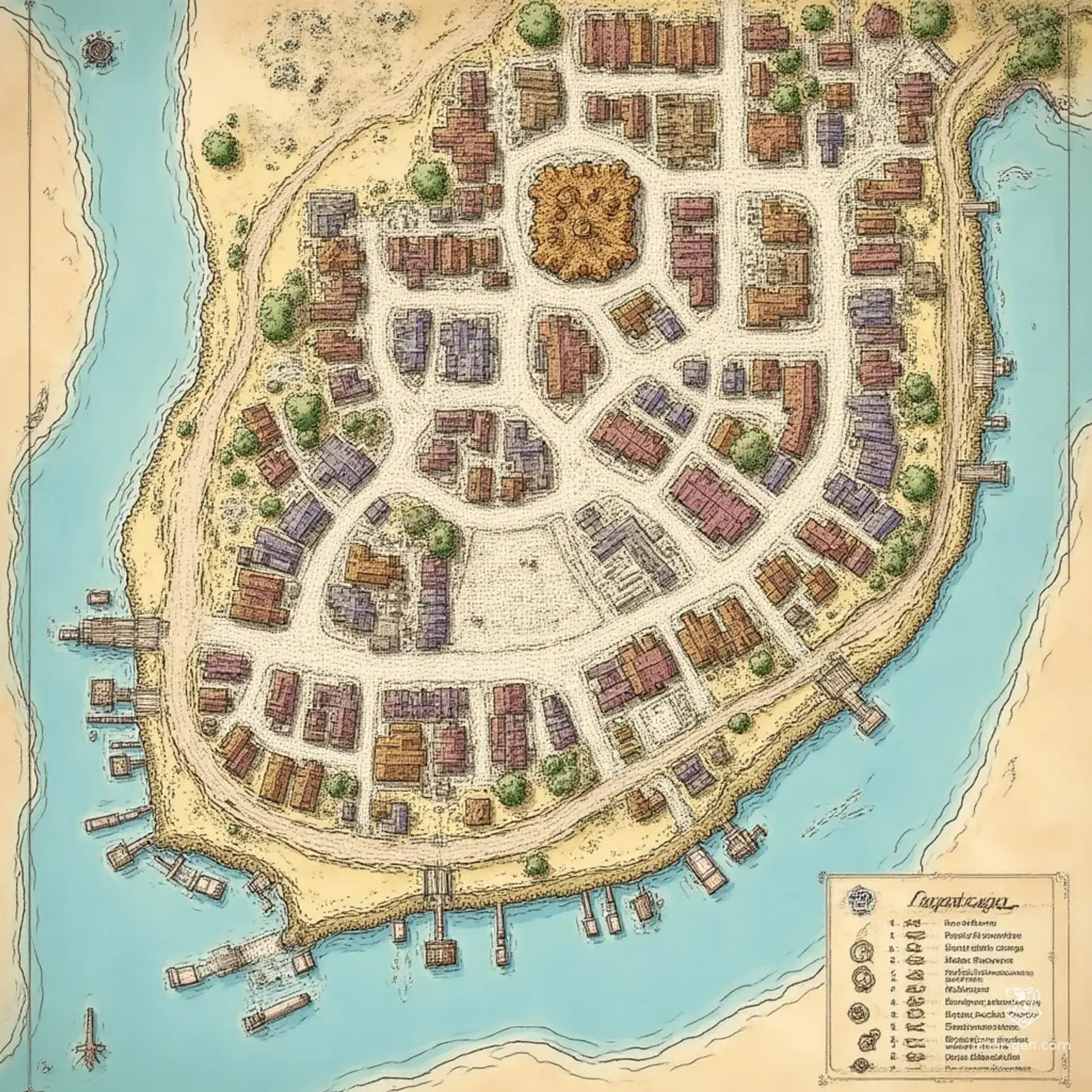 Northgate Crosshaven - AI-generated fantasy Settlement