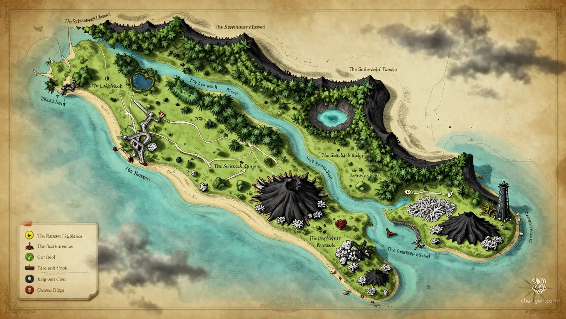 Cleared Reef Isles - AI-generated fantasy Region