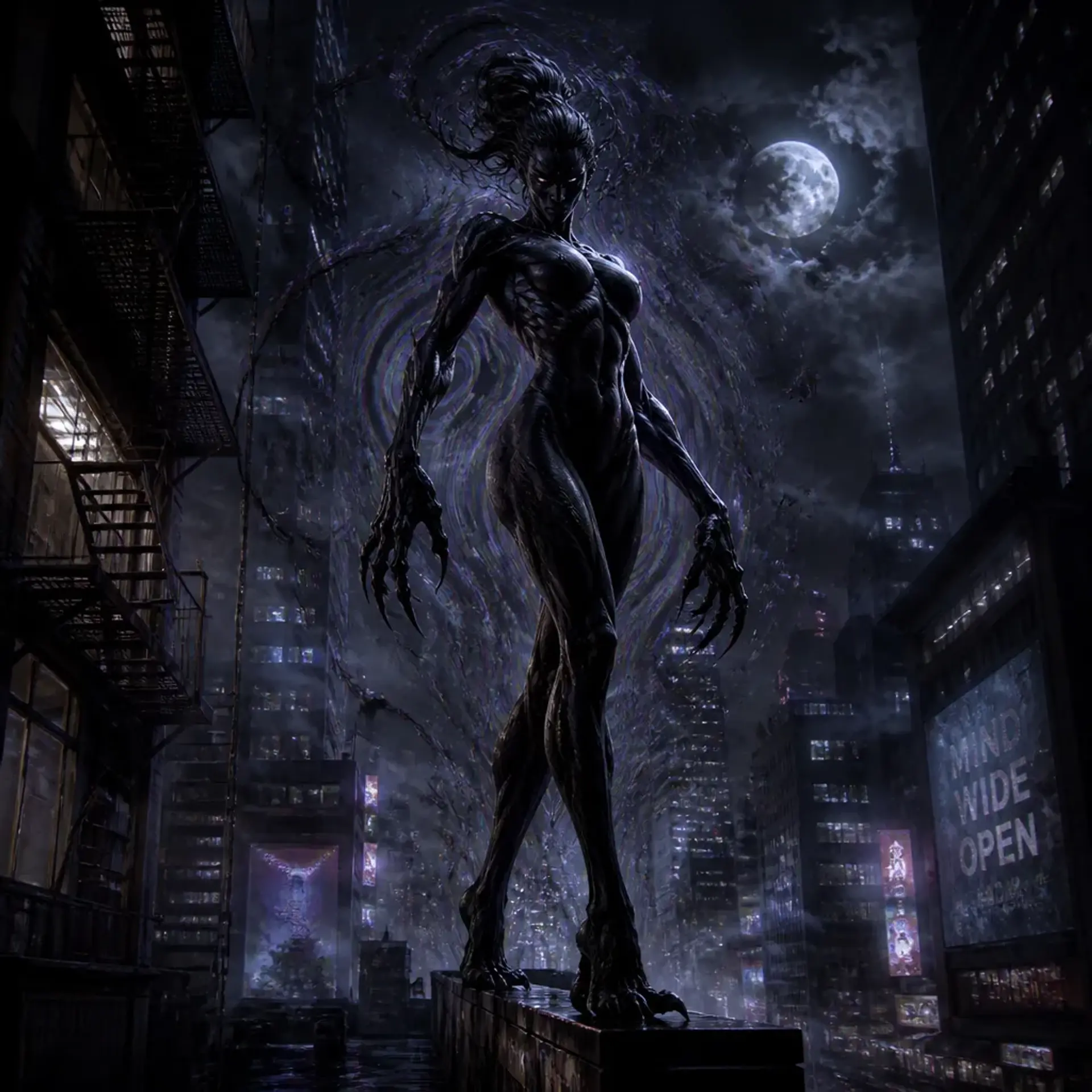 Shadowstalker Psion - AI-generated fantasy Monster