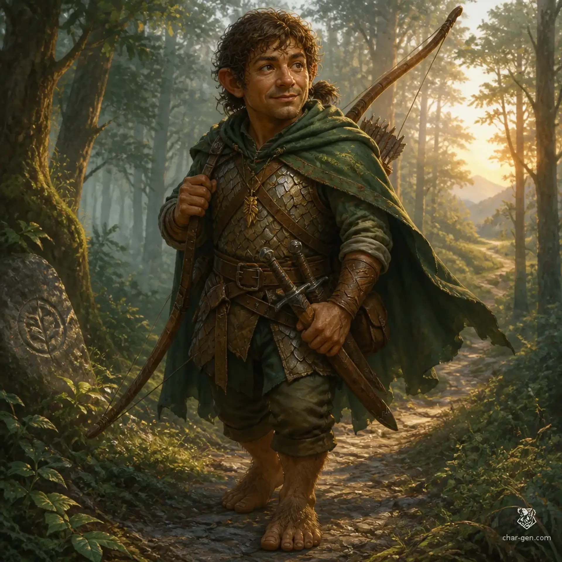 Tovin Bramblefoot - AI-generated fantasy Character