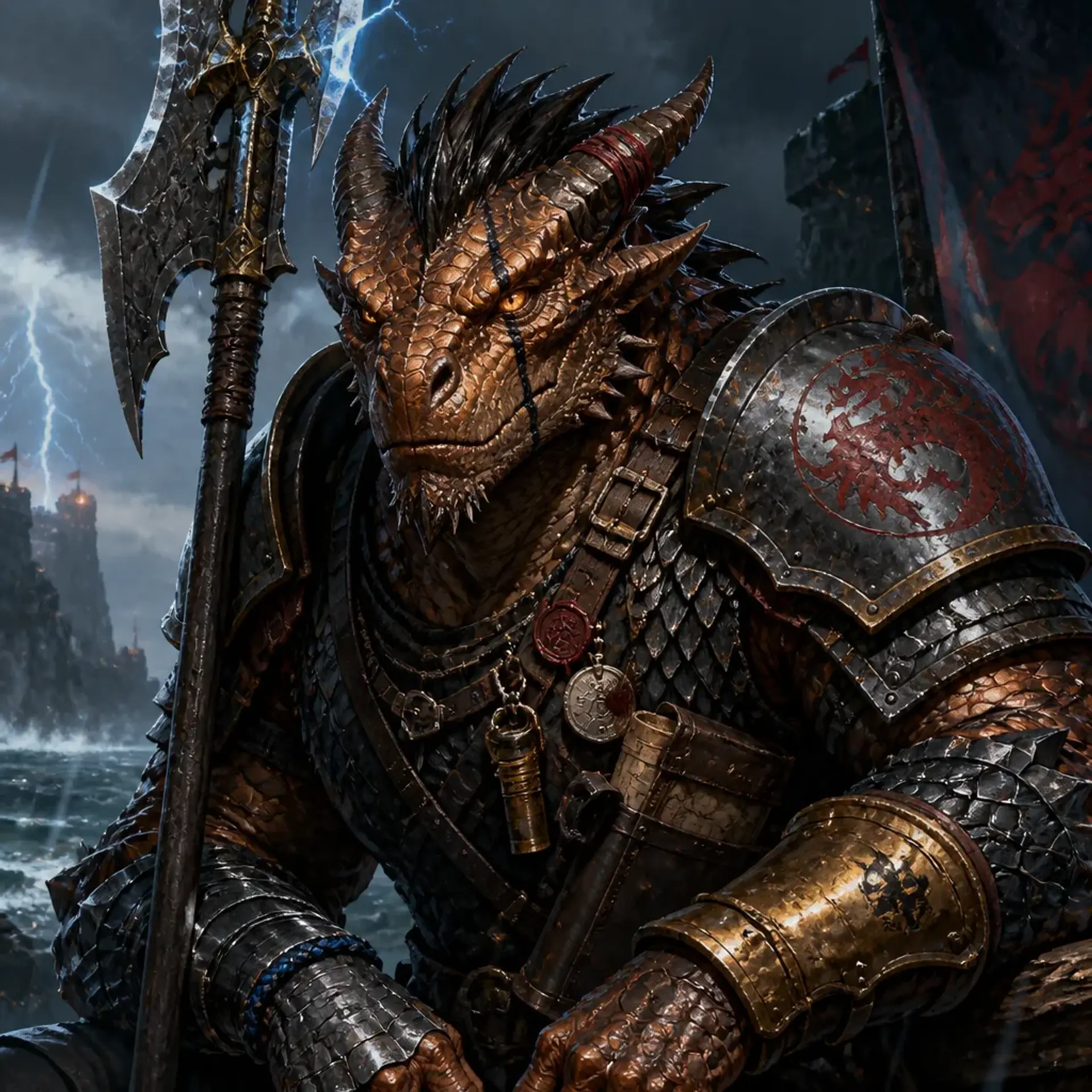 Commander Valen Drakespear - AI-generated fantasy NPC