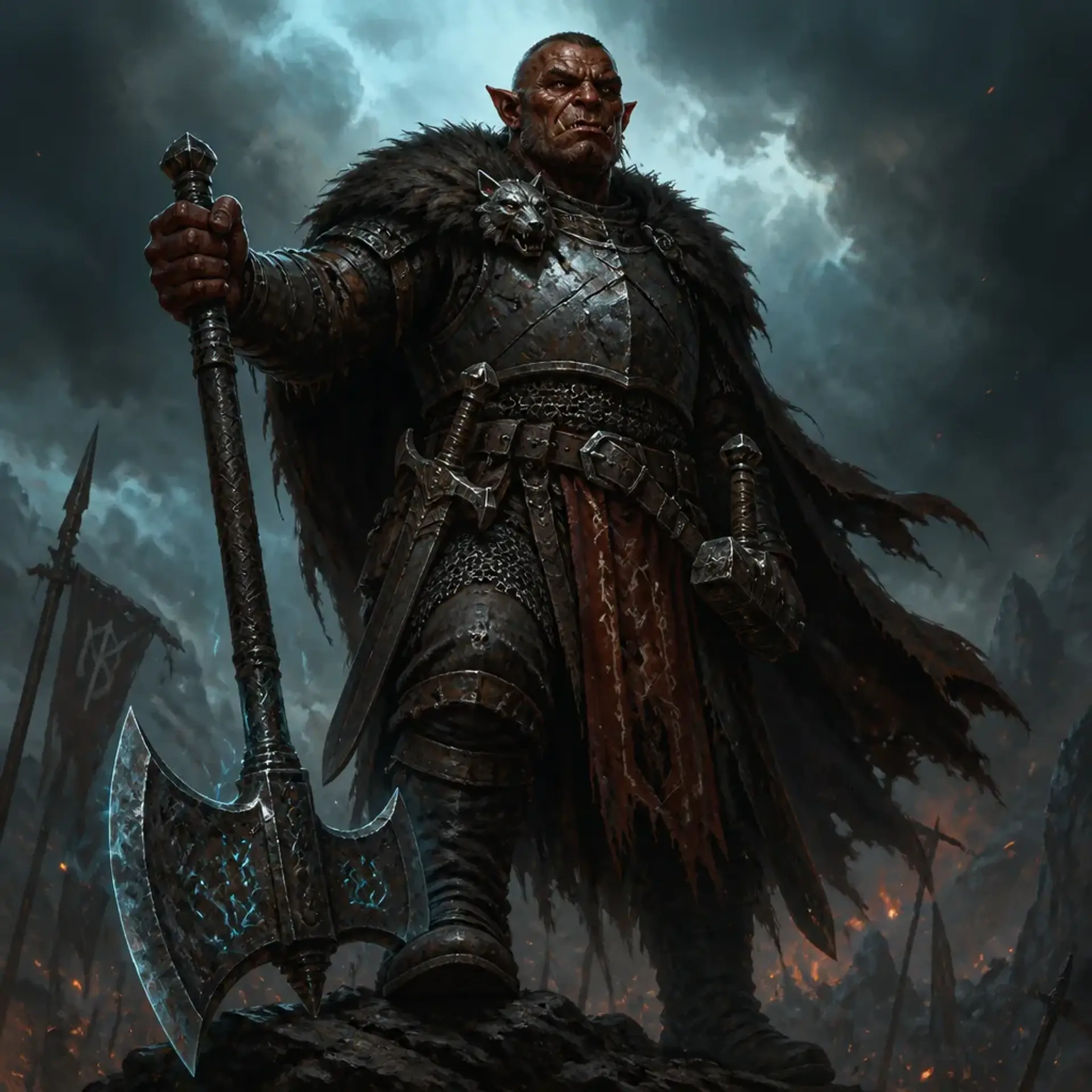 Gorrok Blood-Standard - AI-generated fantasy Character