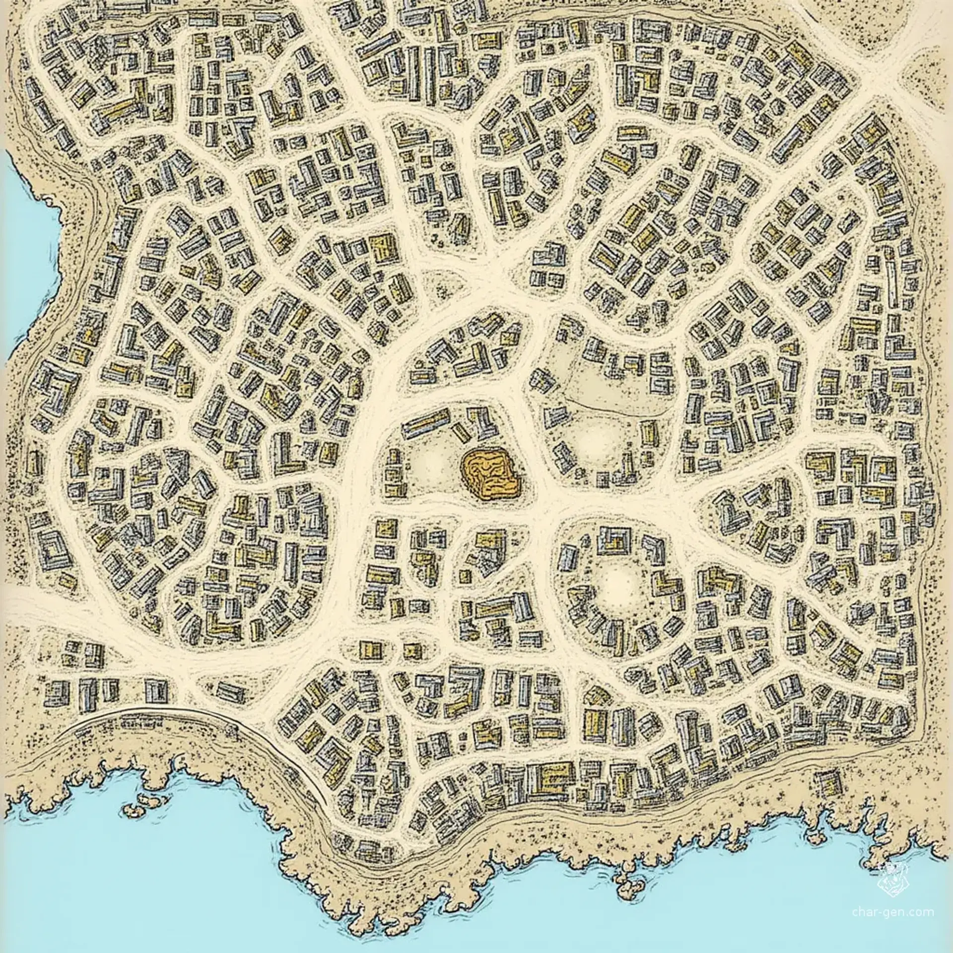 Vallestel - AI-generated fantasy Settlement