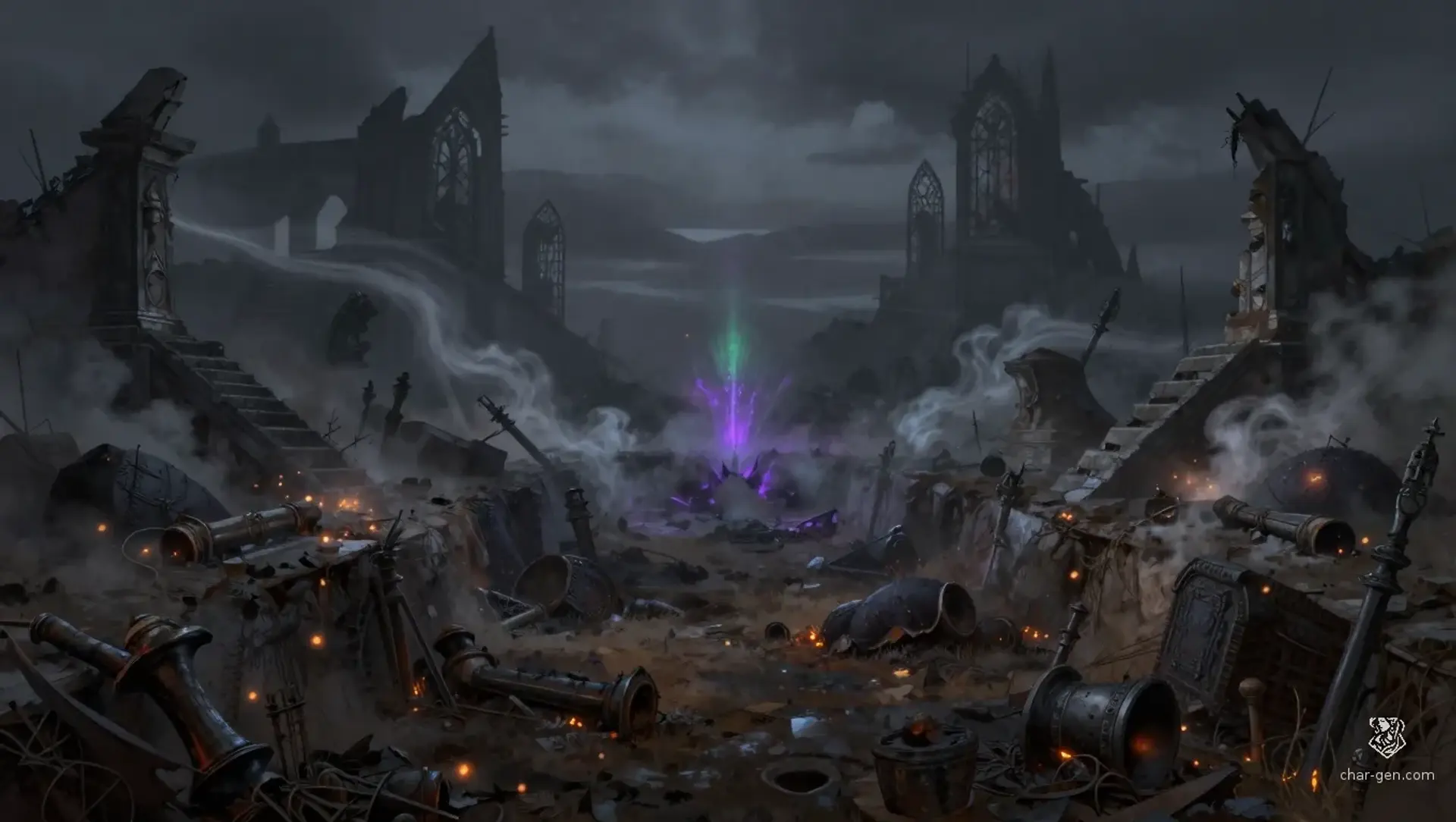 Ashes of the Unclaimed Crown - AI-generated fantasy Quest