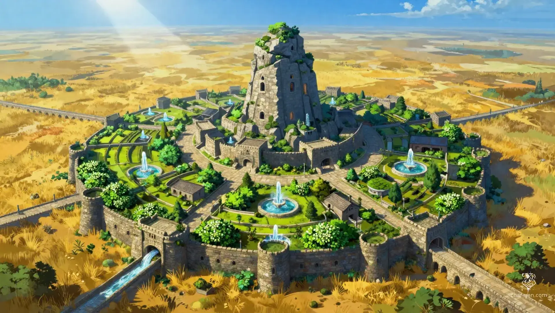 Miller's Rest - AI-generated fantasy Settlement
