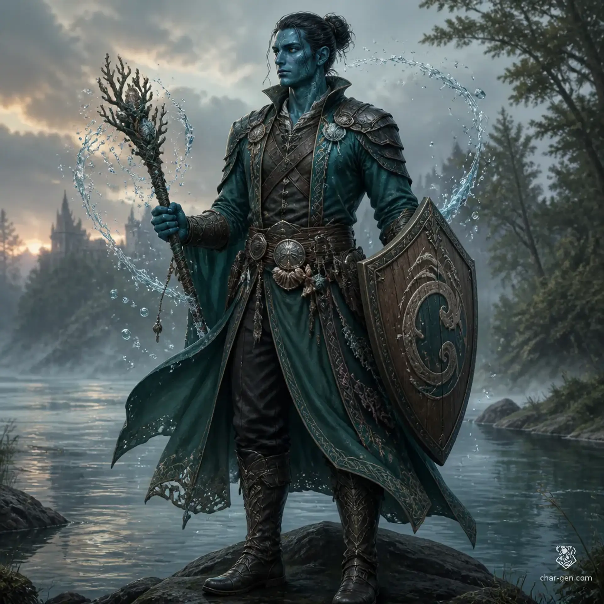 Cael Maris - AI-generated fantasy Character