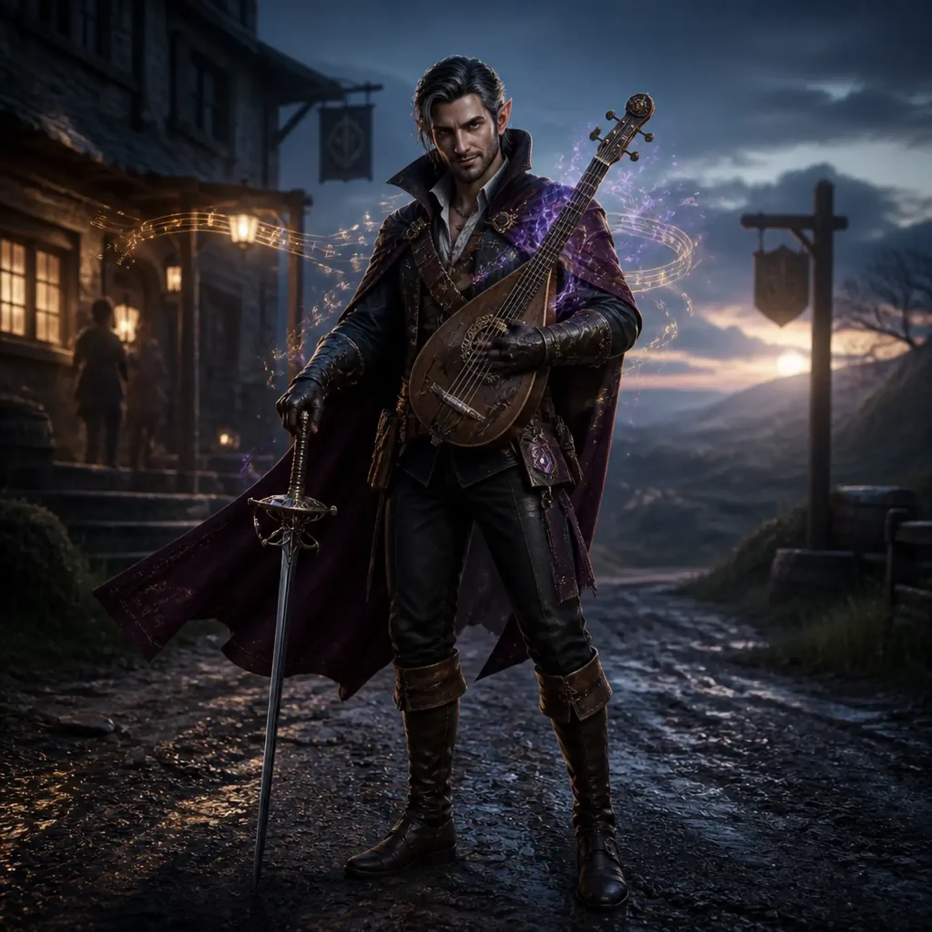 Niall Gethin - AI-generated fantasy Character