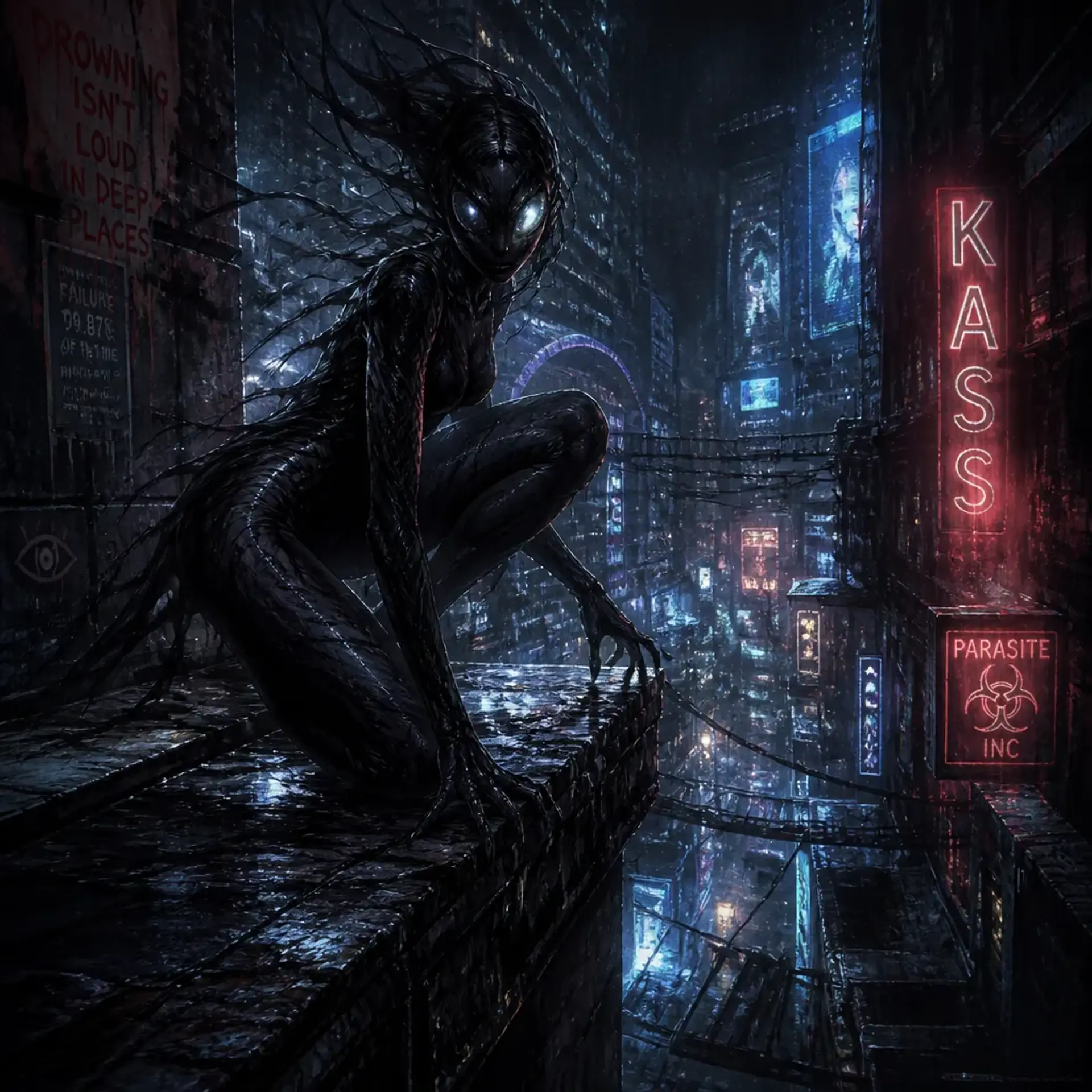 Shadowborne Psion Stalker - AI-generated fantasy Monster