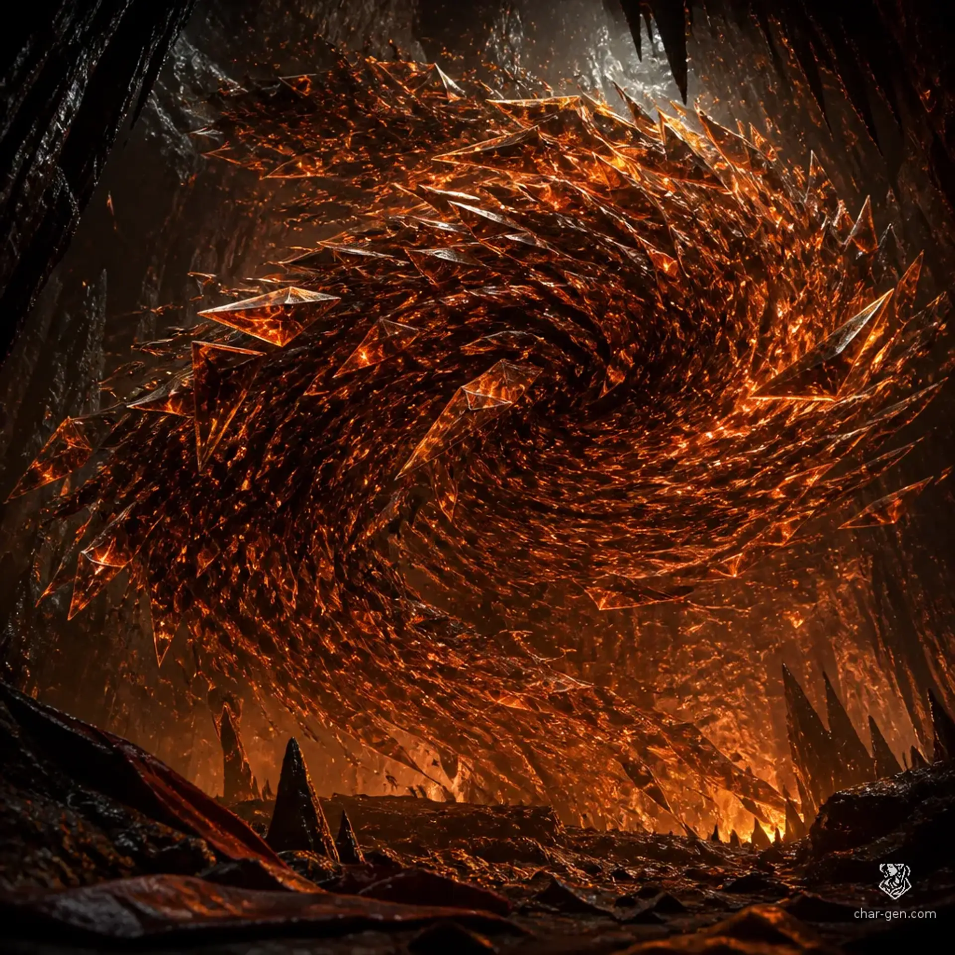 Lithic Spite-Swarm - AI-generated fantasy Monster