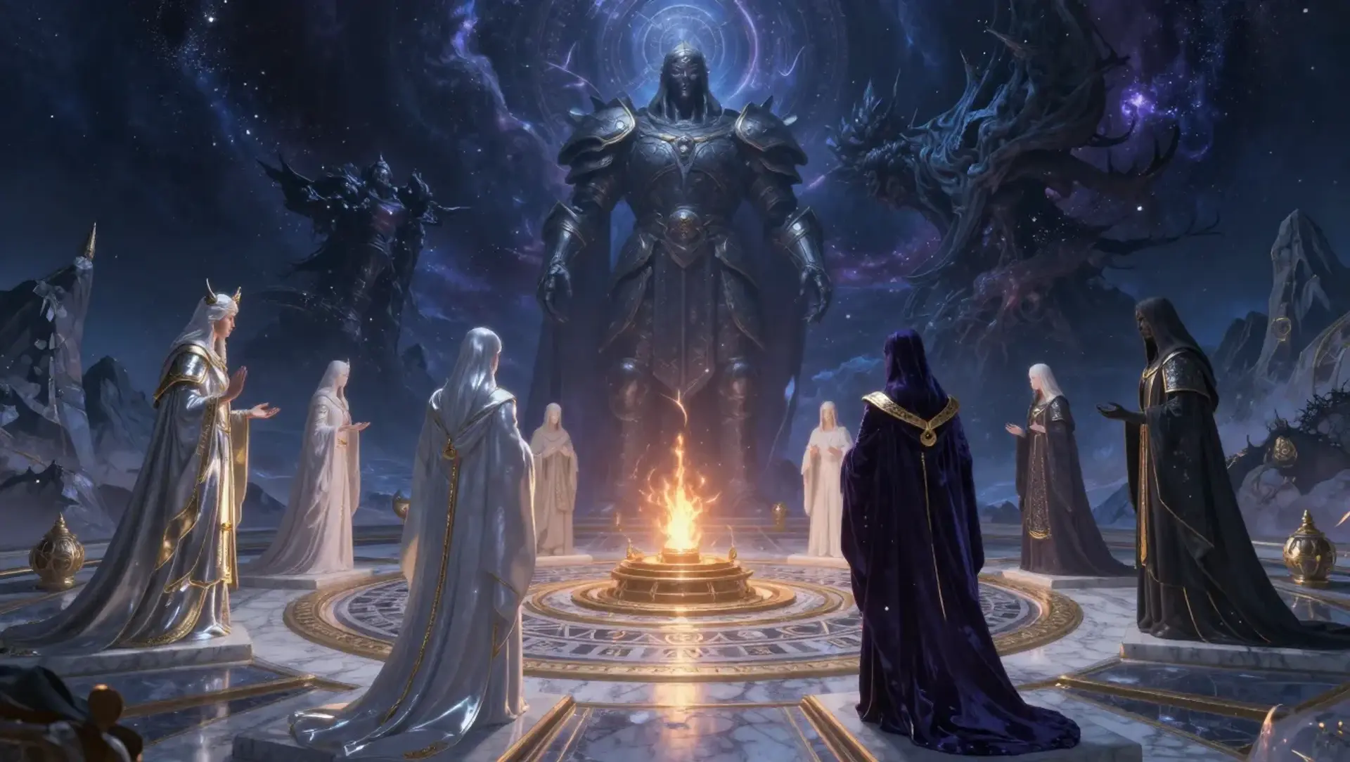 The Hexarchy of Aetheris - AI-generated fantasy Pantheon