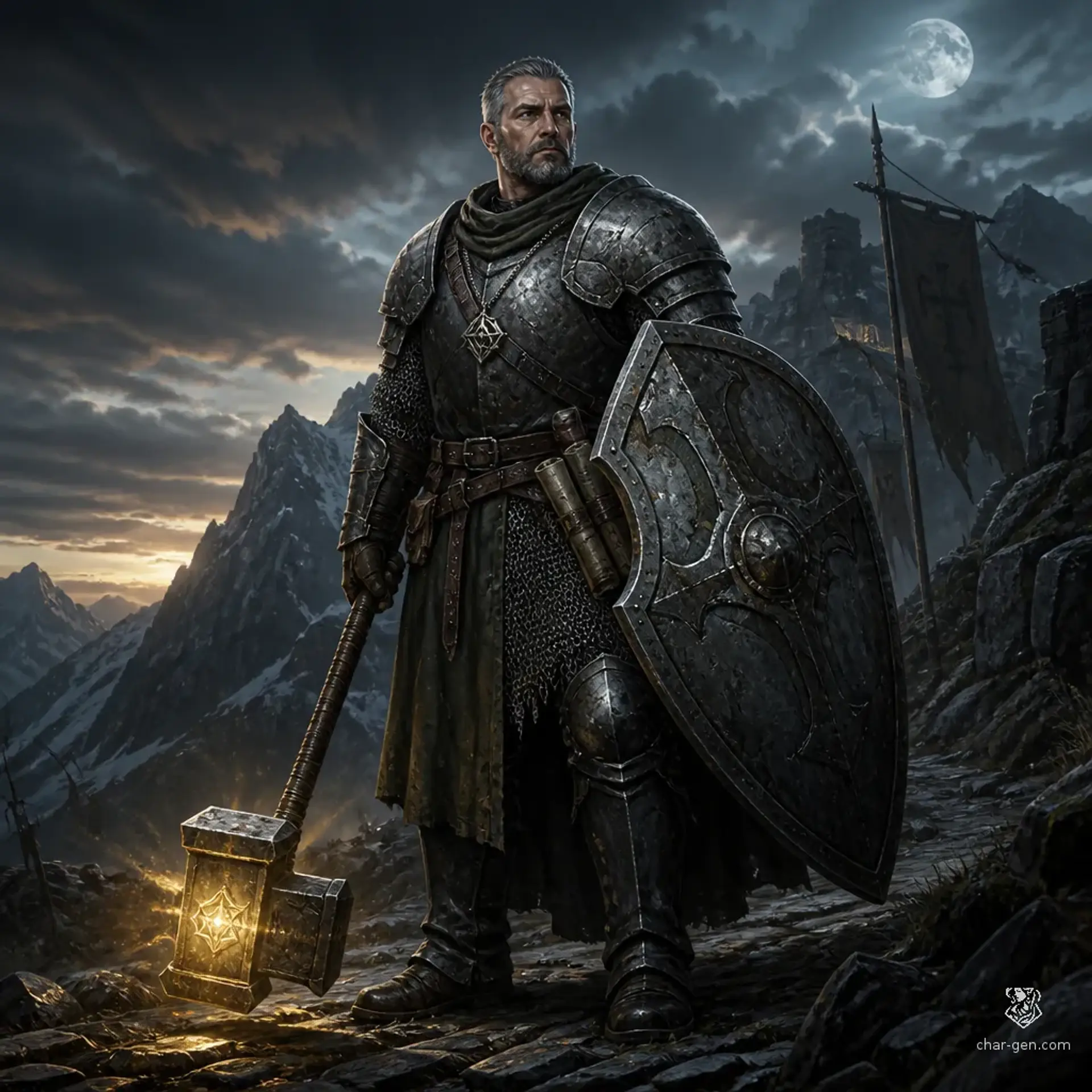 Sir Geophrey - AI-generated fantasy Character