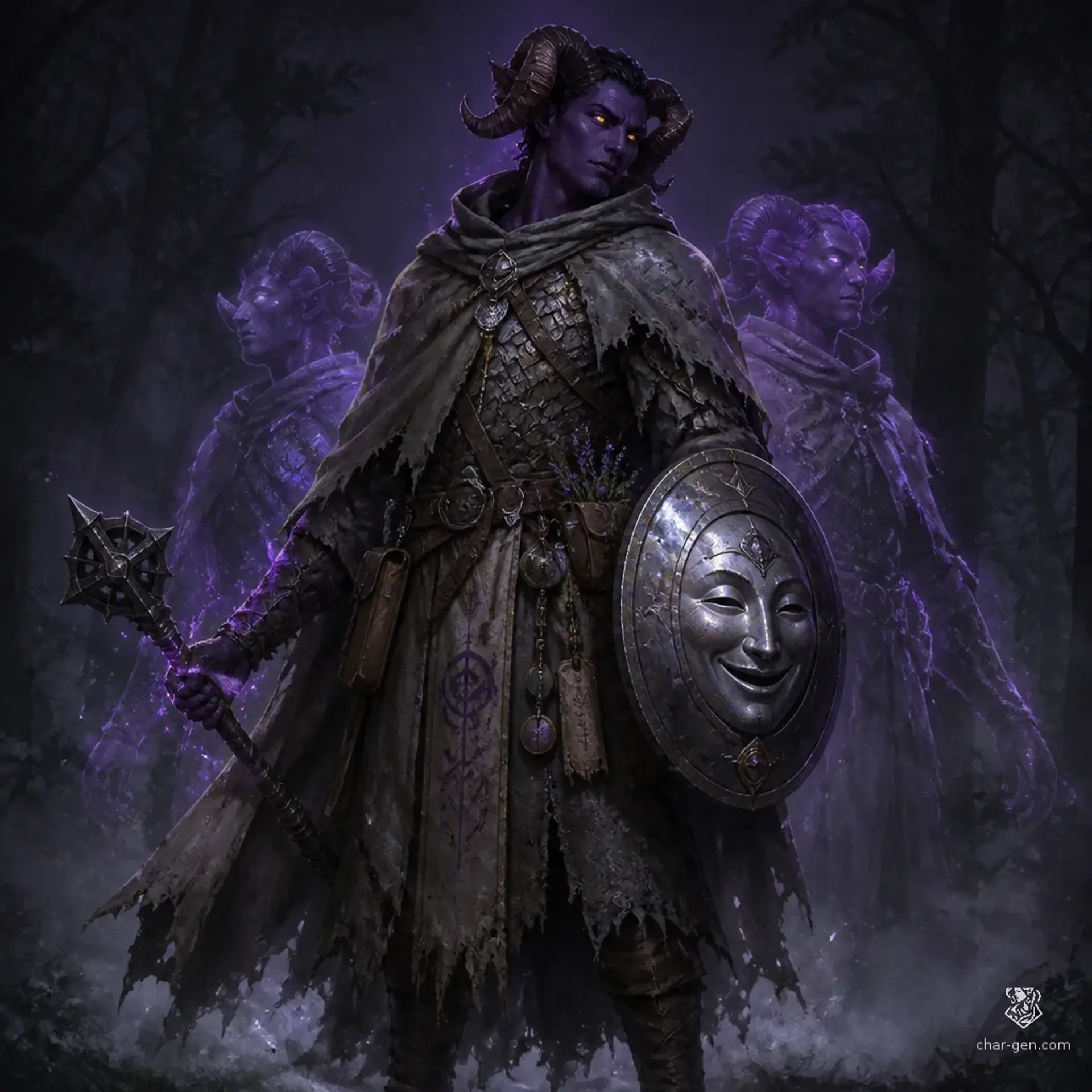 Malphas the Silent - AI-generated fantasy Character