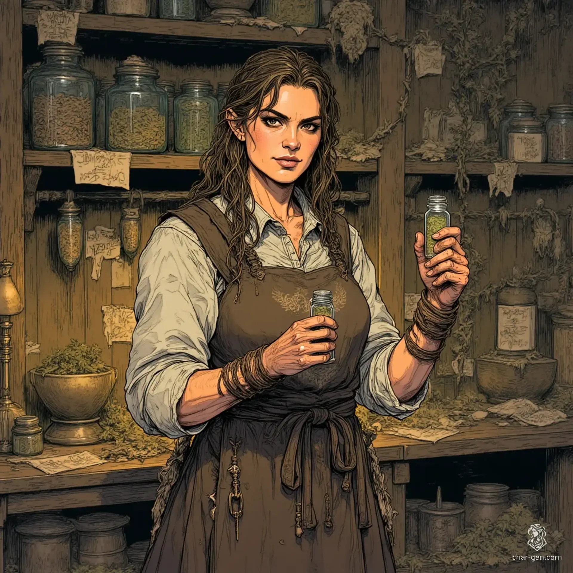 Marya's Mourning Herbarium - AI-generated fantasy Shop