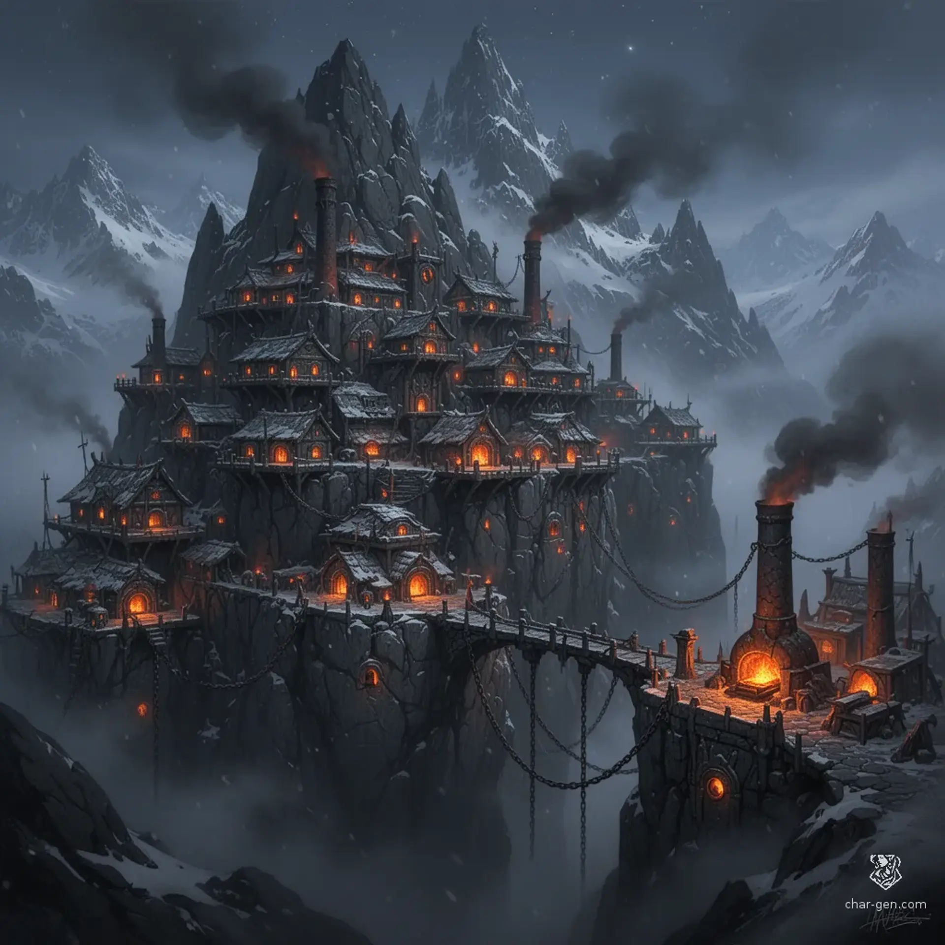 Krag-Morg - AI-generated fantasy Settlement