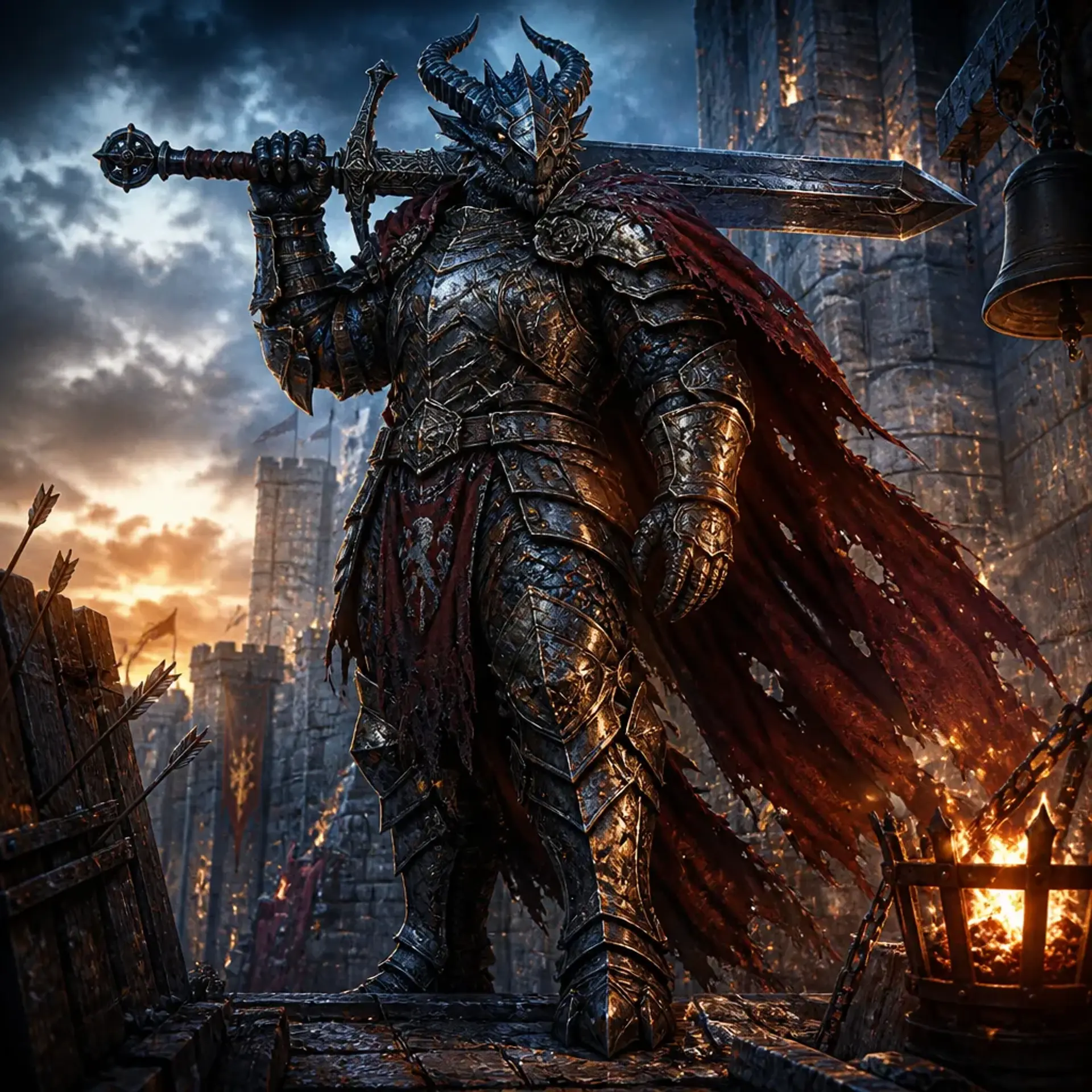 Dragonborn Champion - AI-generated fantasy Monster