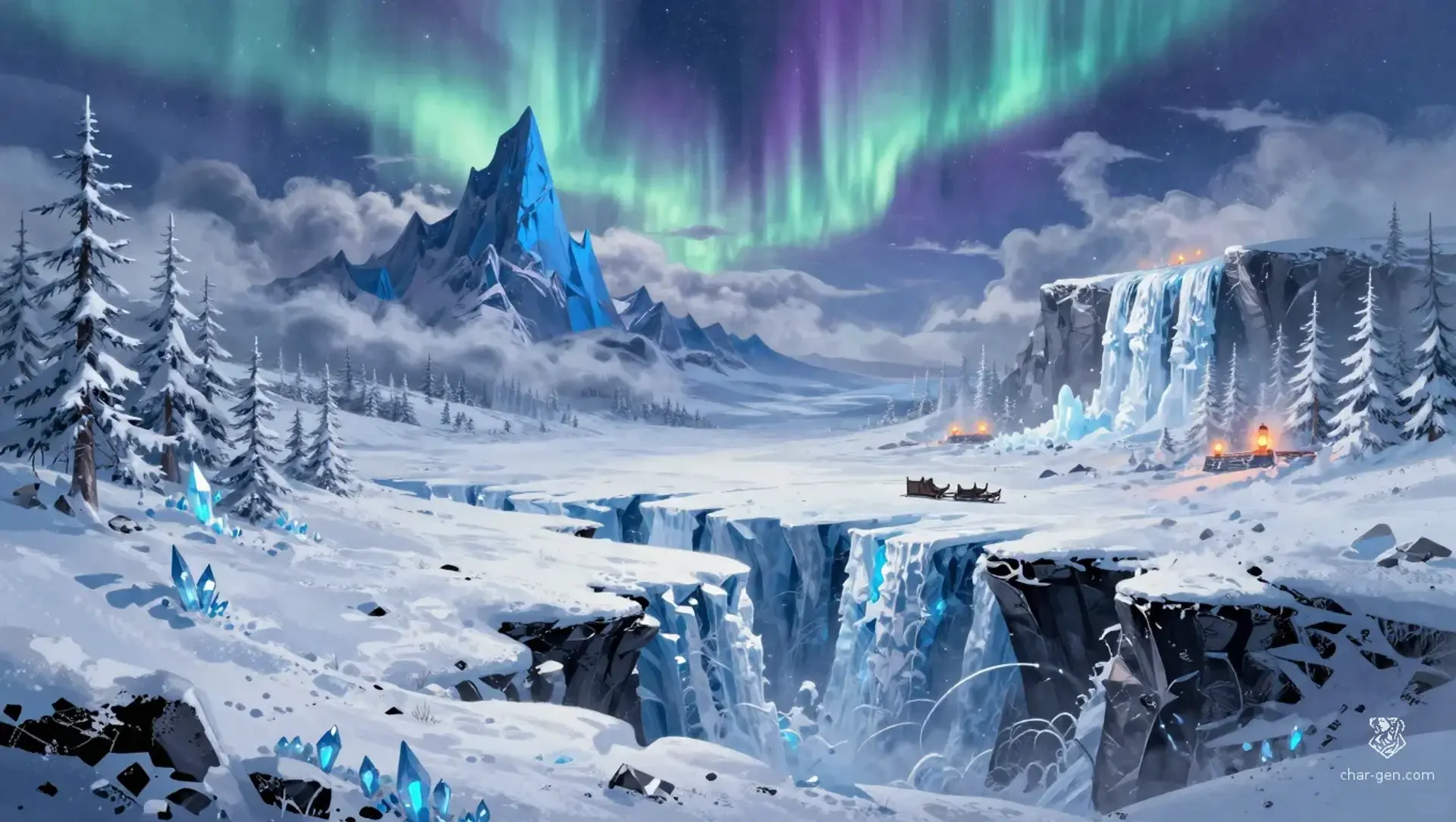 The Shattered Floes - AI-generated fantasy Region