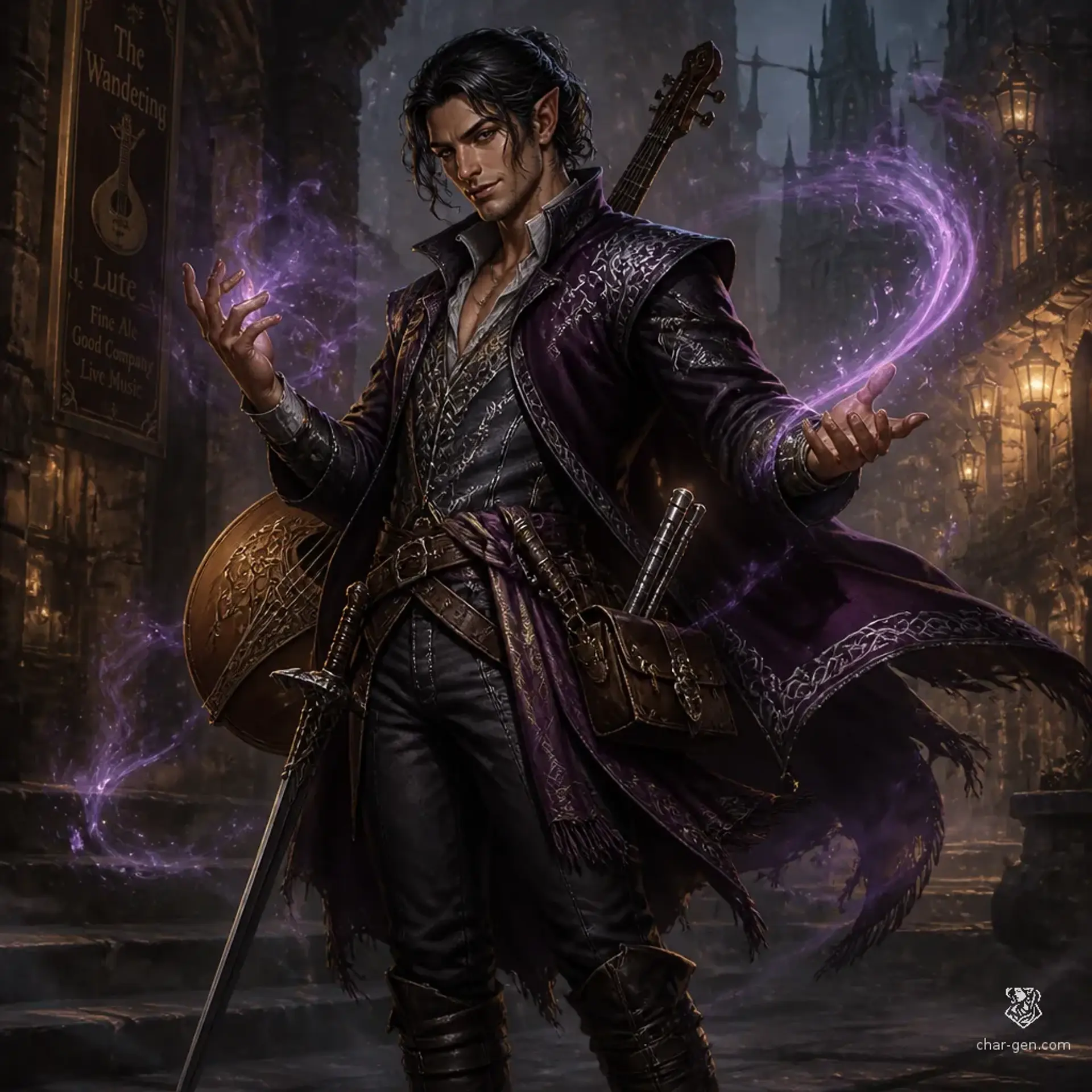 Corvin Talle Voss - AI-generated fantasy Character