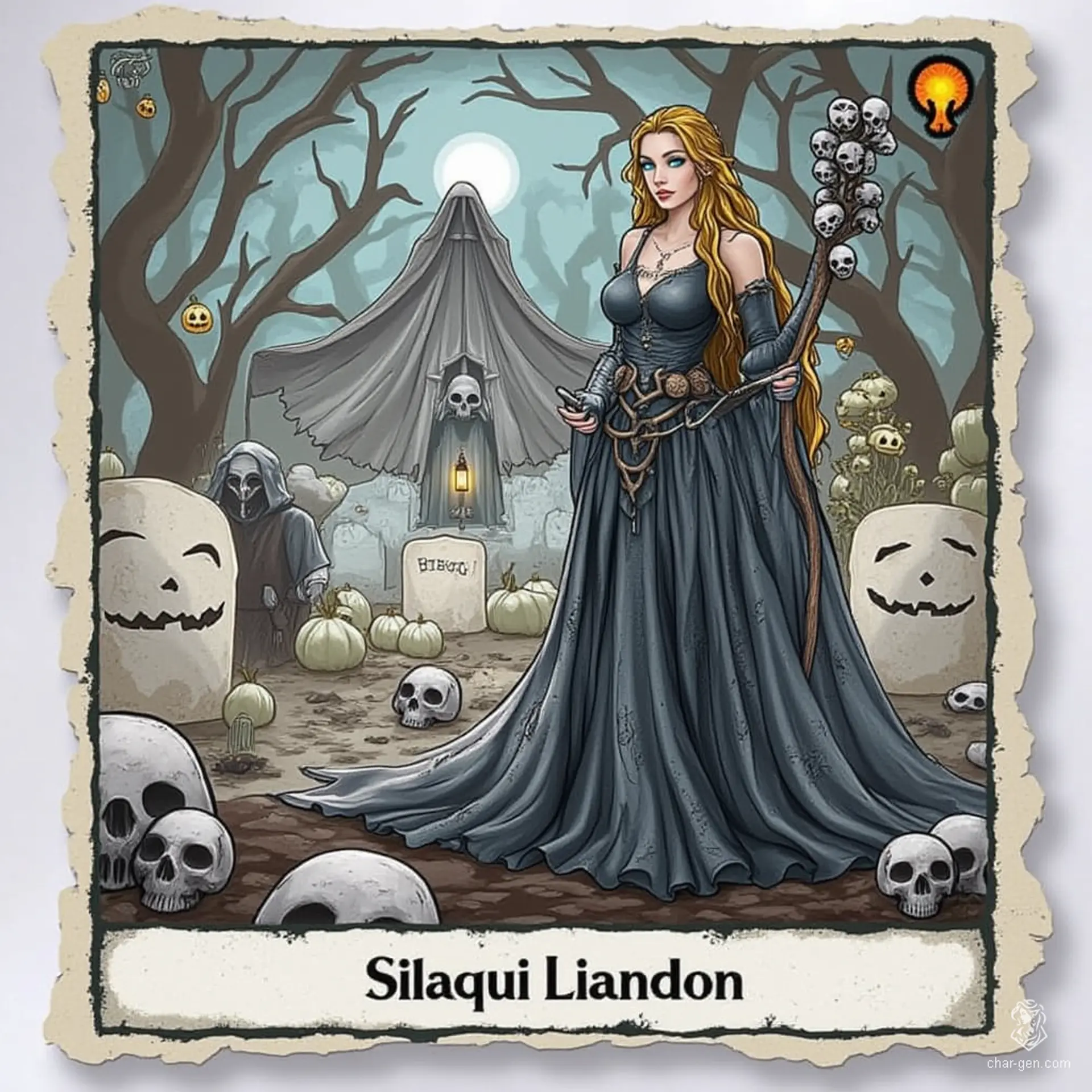 Silaqui Liandon, a captivating 345-year-old Wood Elf, blends druidic wisdom with warlock mystique. With sapphire eyes and intricate leather armor, she wields a shortbow, accompanied by her animal kin. Haunted by guilt, she seeks redemption through daily rituals, embracing her enchanting yet dark destiny.
