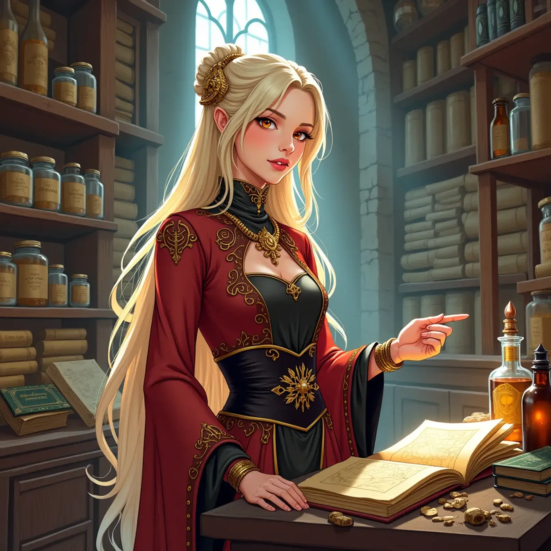 Aasimar Merchant - D&D Character Art
