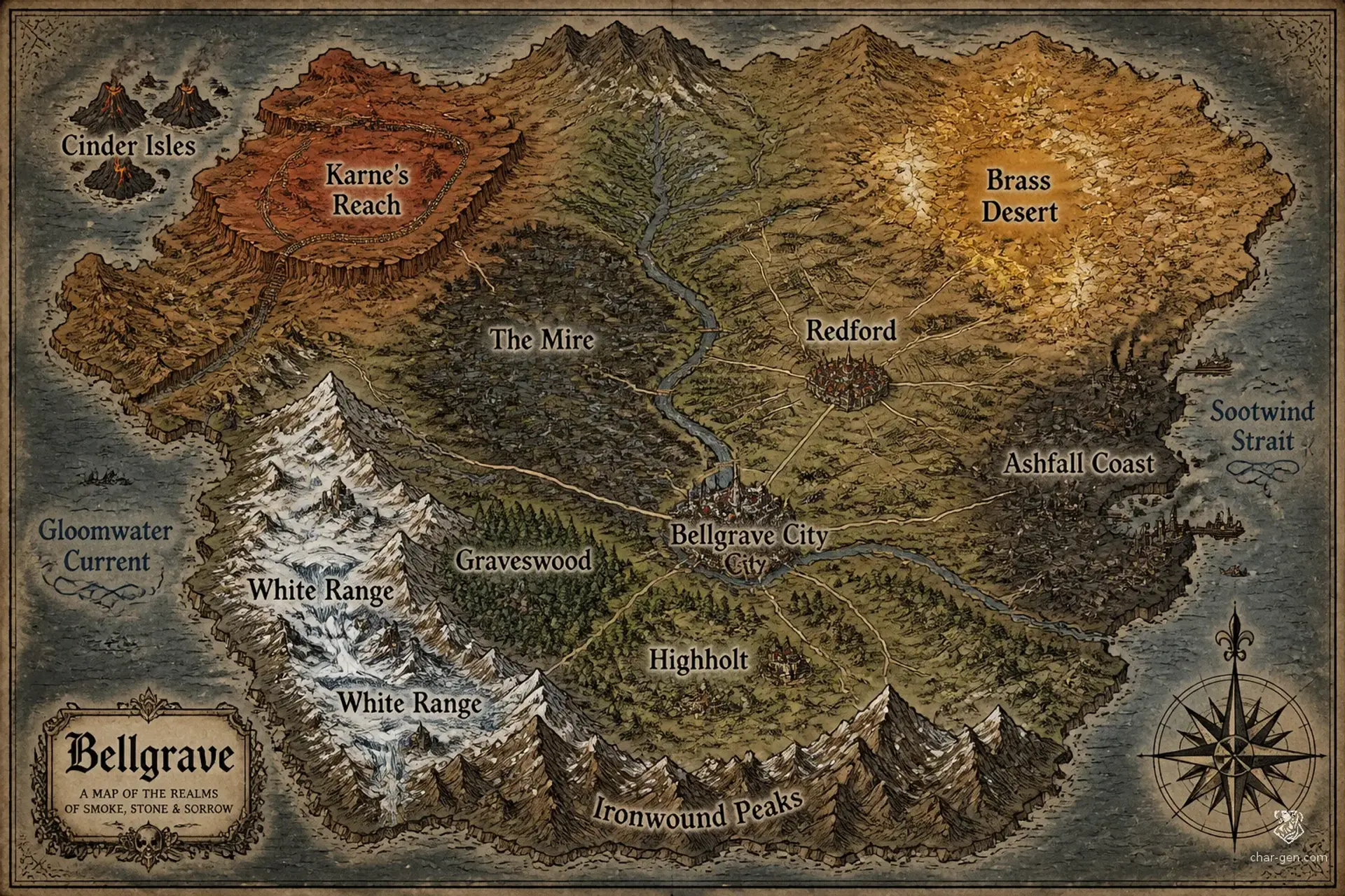 Bellgrave - AI-generated fantasy World